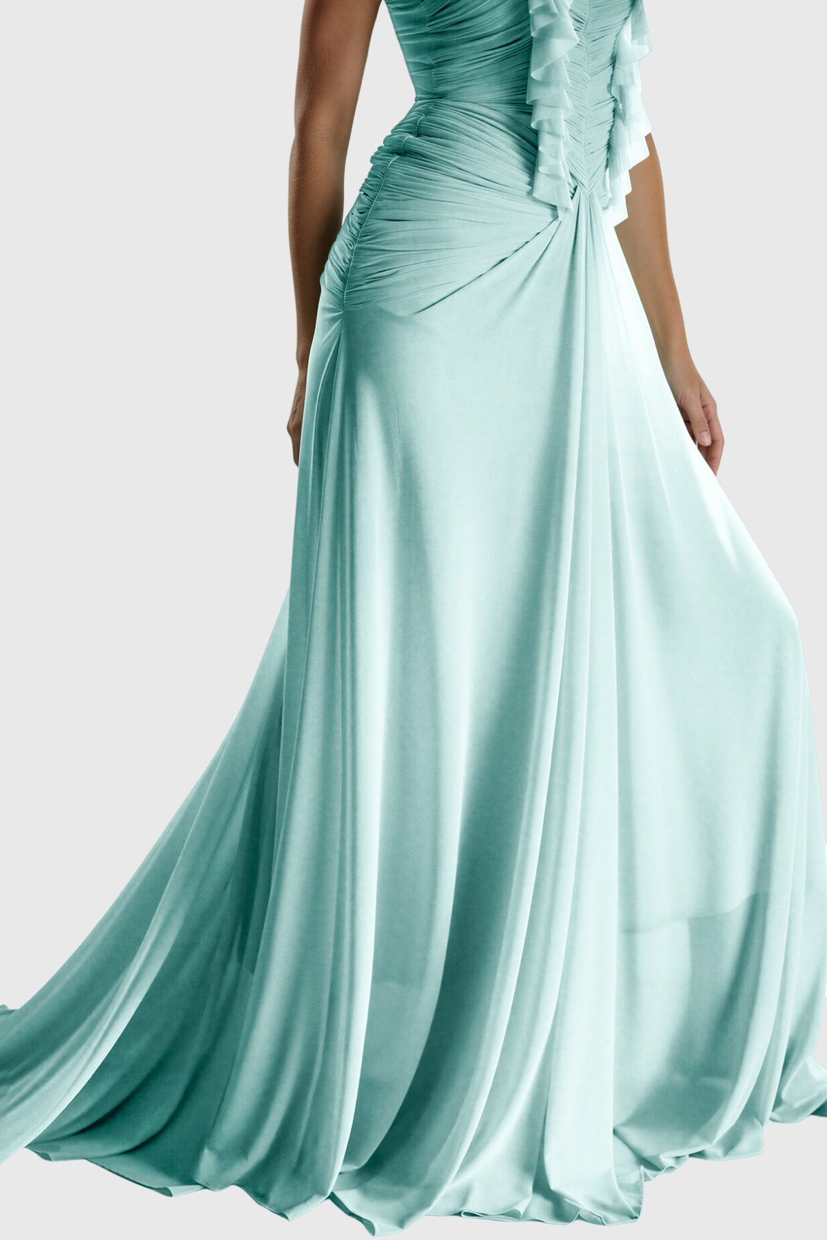 Kitoko Two Piece Ruch Ruffle Maxi Dress