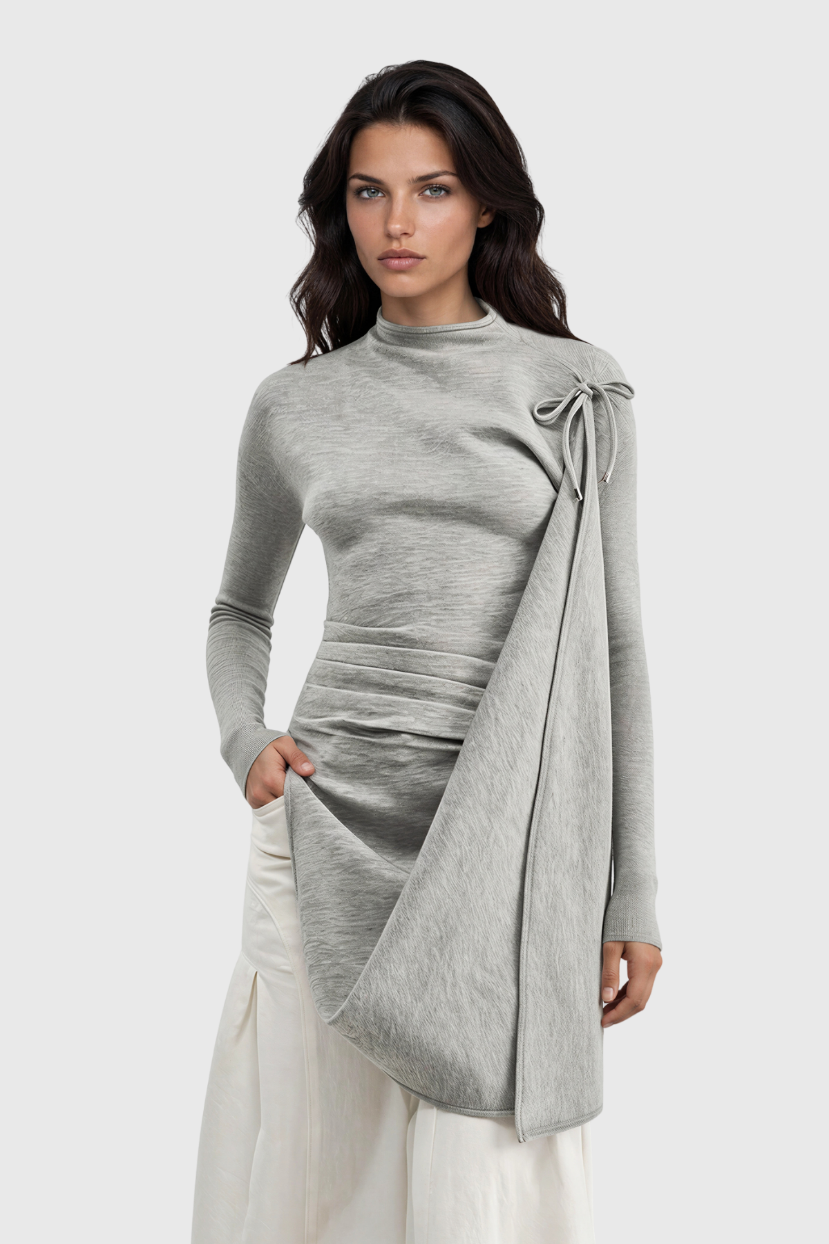 Kitt Draped Tie Up Top