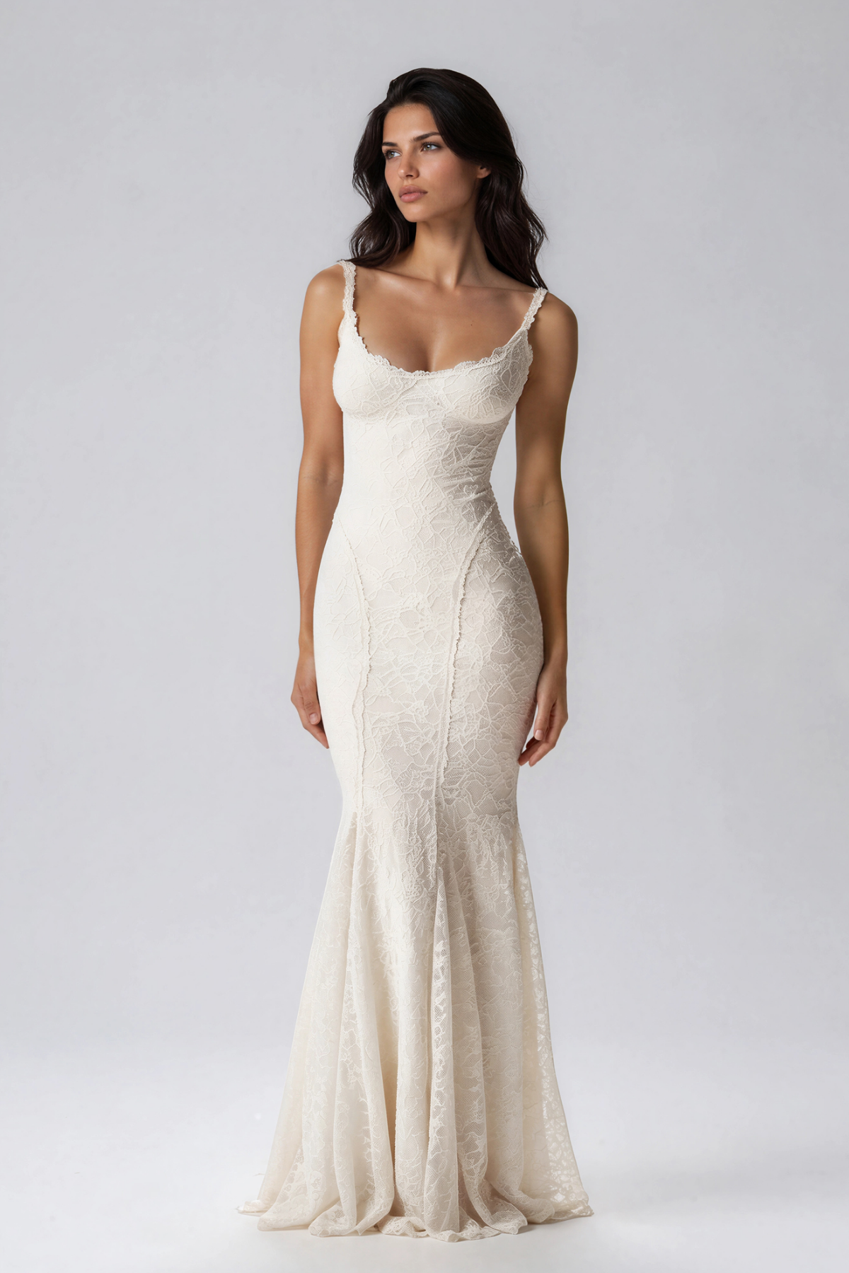 Kittinan Spaghetti Lace Maxi Dress