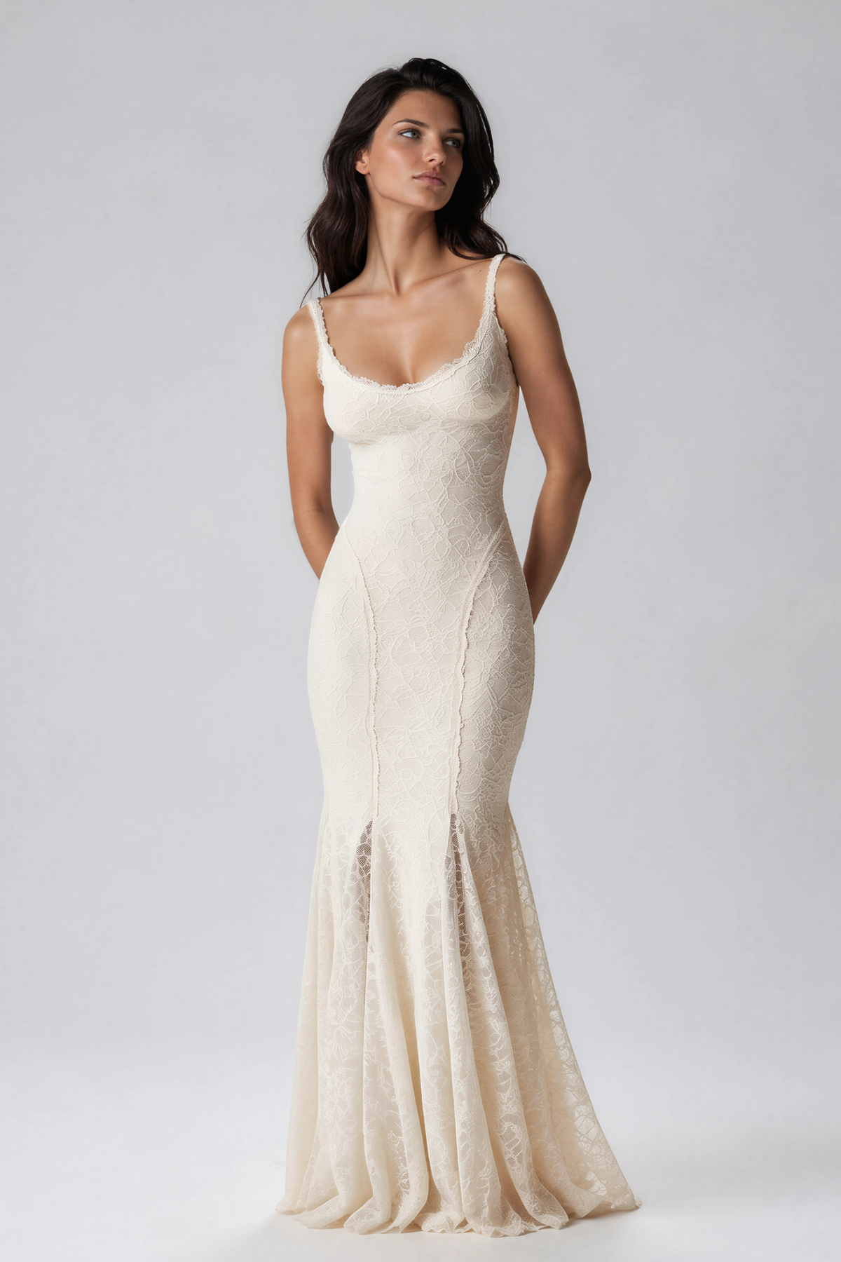 Kittinan Spaghetti Lace Maxi Dress
