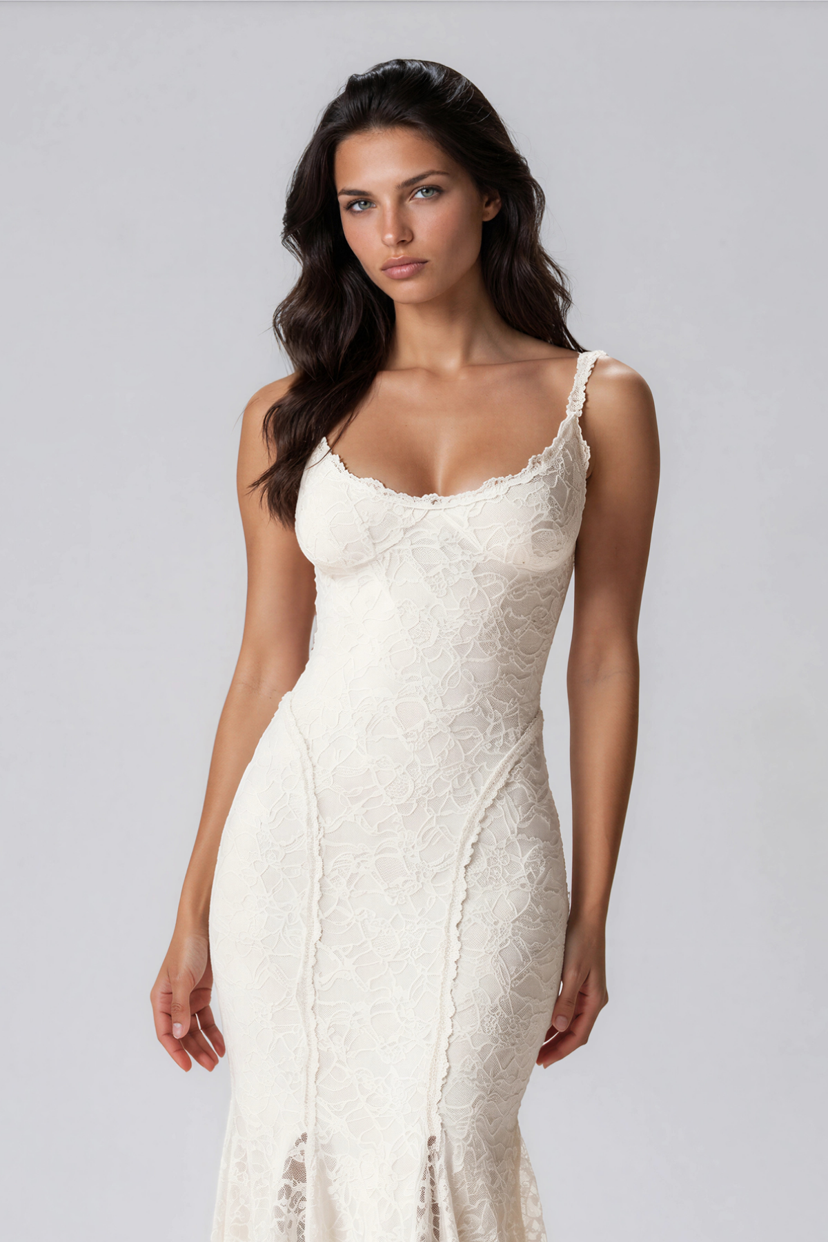 Kittinan Spaghetti Lace Maxi Dress