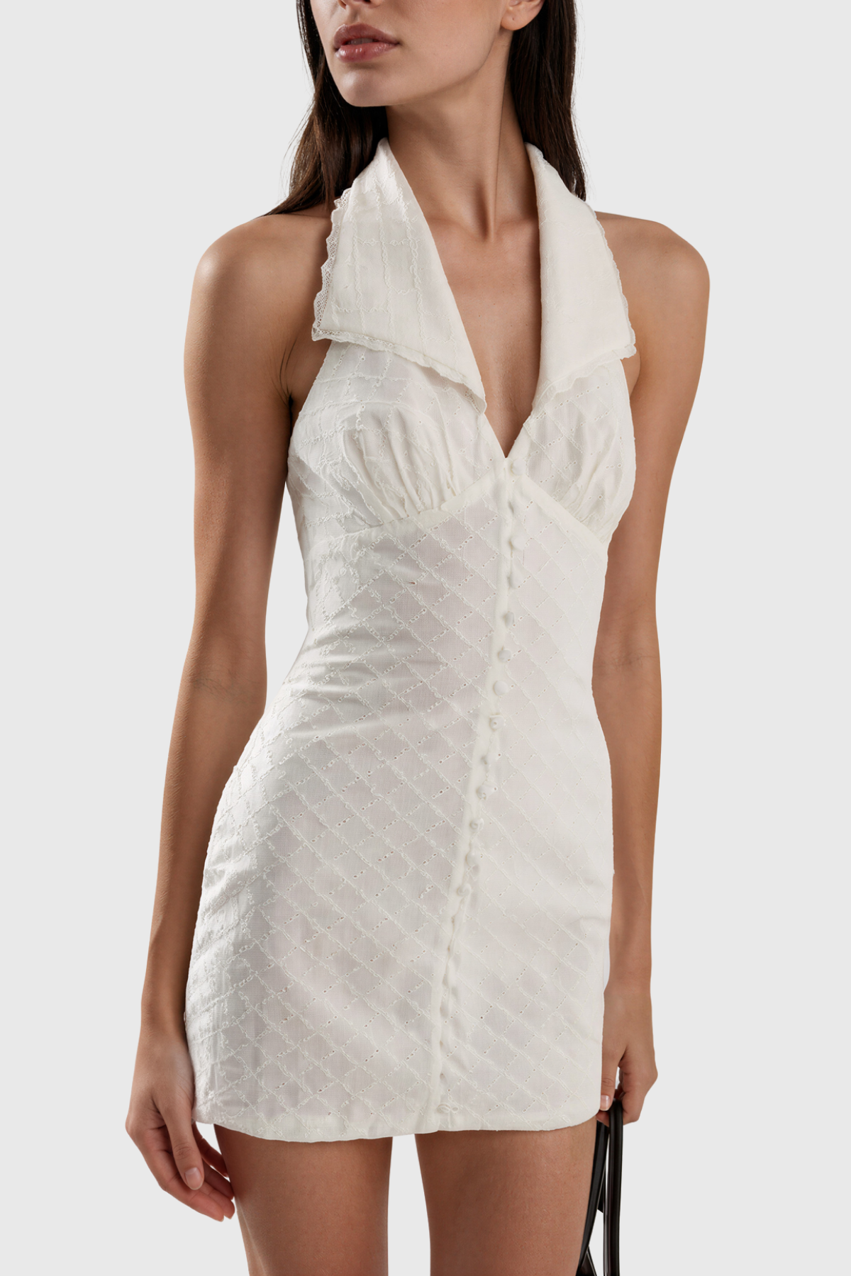 Koen Halter Neck Embroidered Mini Dress