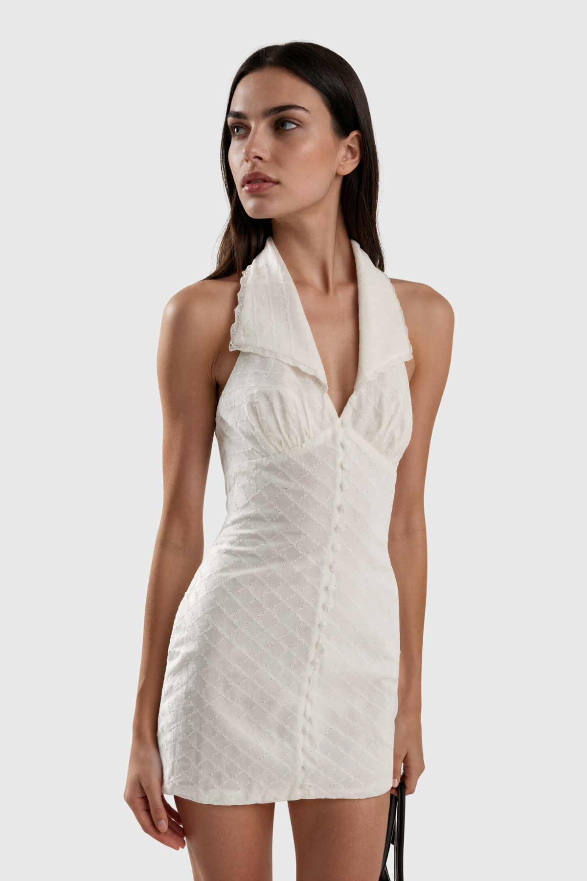 Koen Halter Neck Embroidered Mini Dress