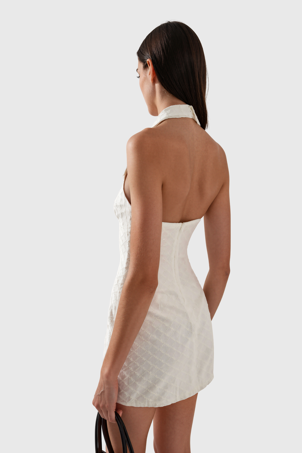 Koen Halter Neck Embroidered Mini Dress