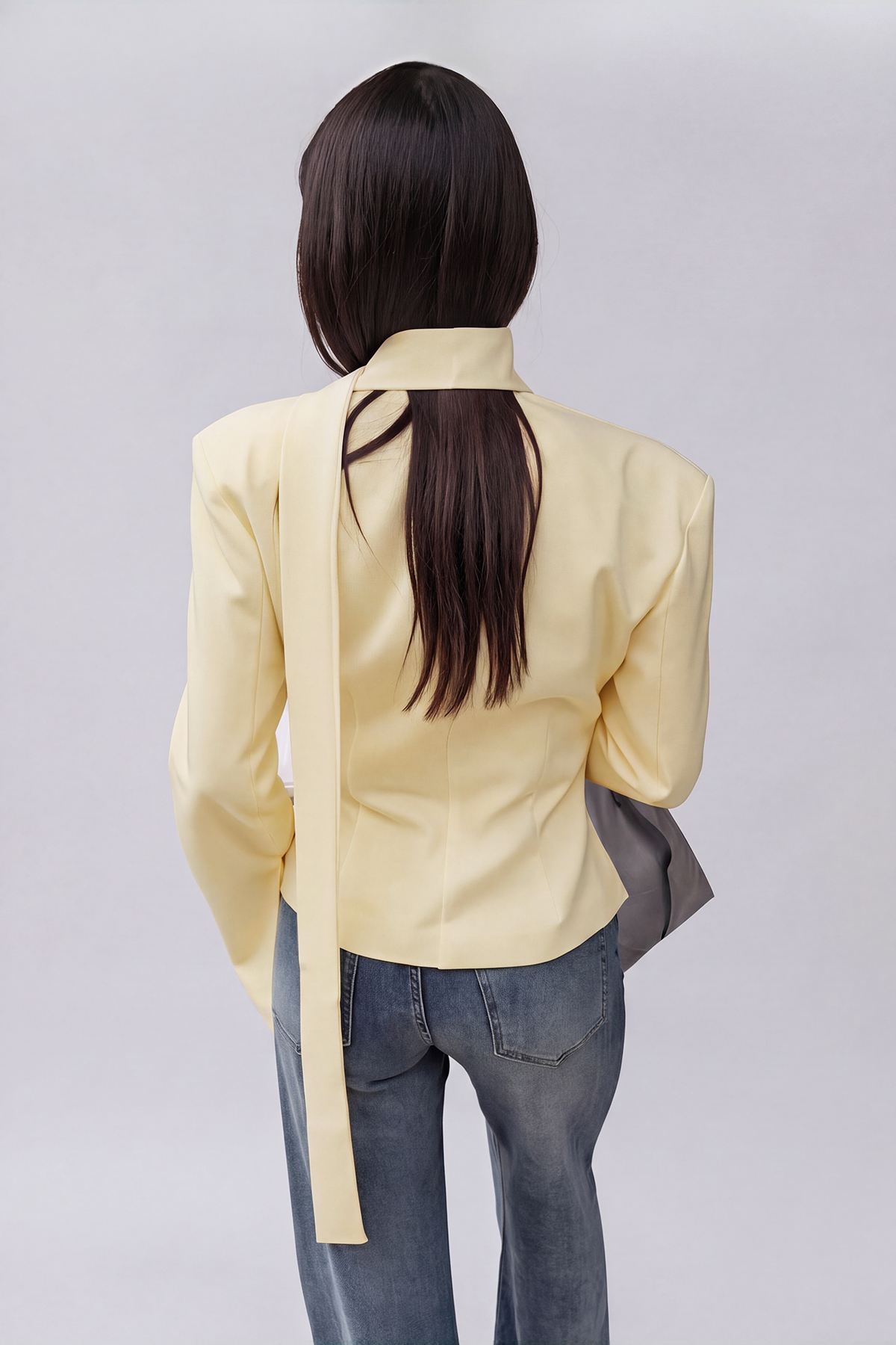 Kohaku Plunge Scarf Blazer