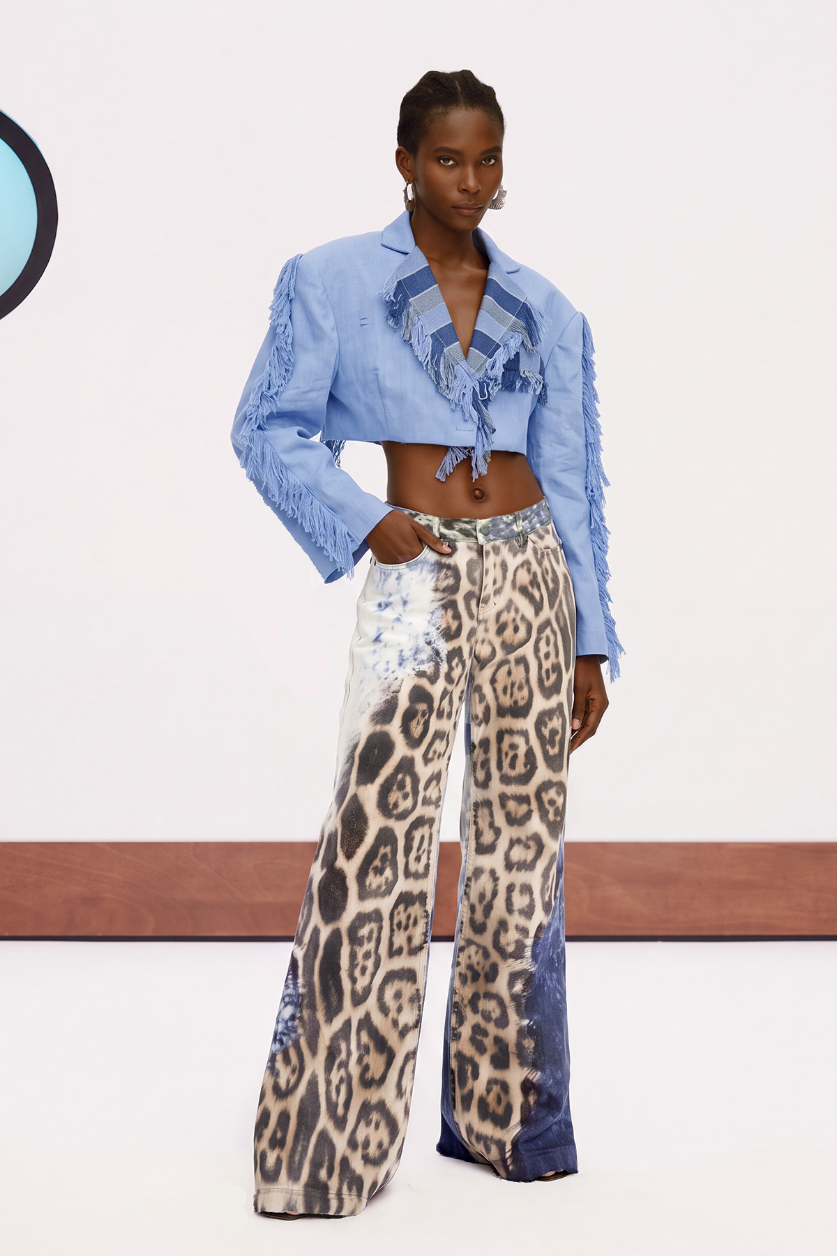 Kole Leopard Blenched Jeans