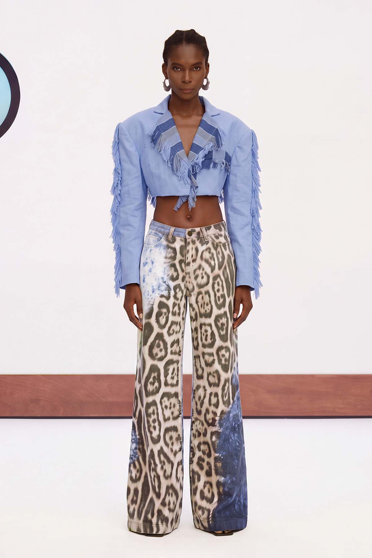 Kole Leopard Blenched Jeans