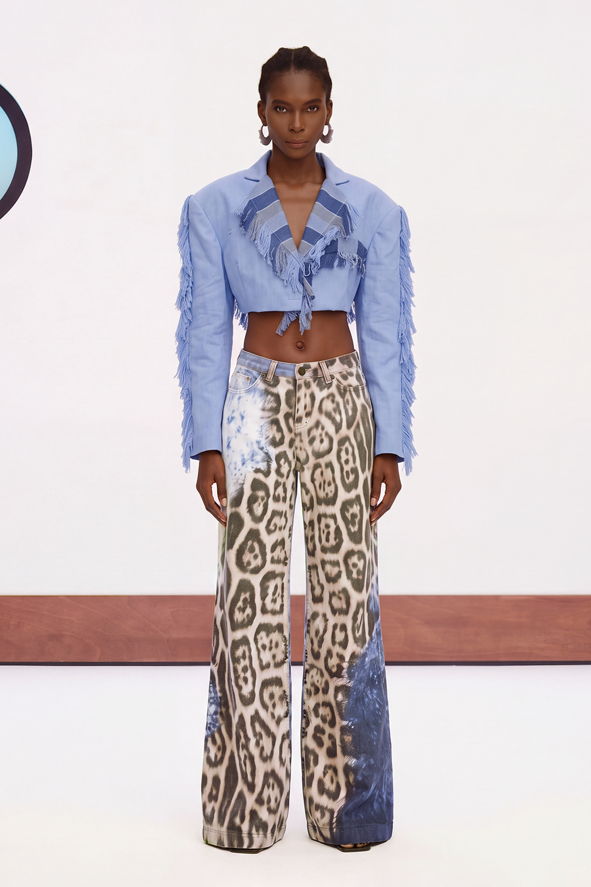 Kole Leopard Blenched Jeans