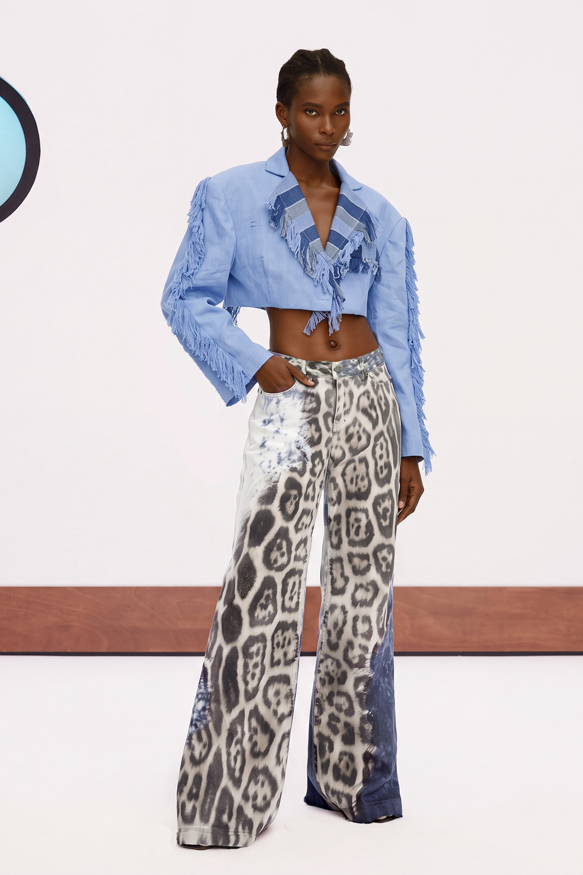 Kole Leopard Blenched Jeans