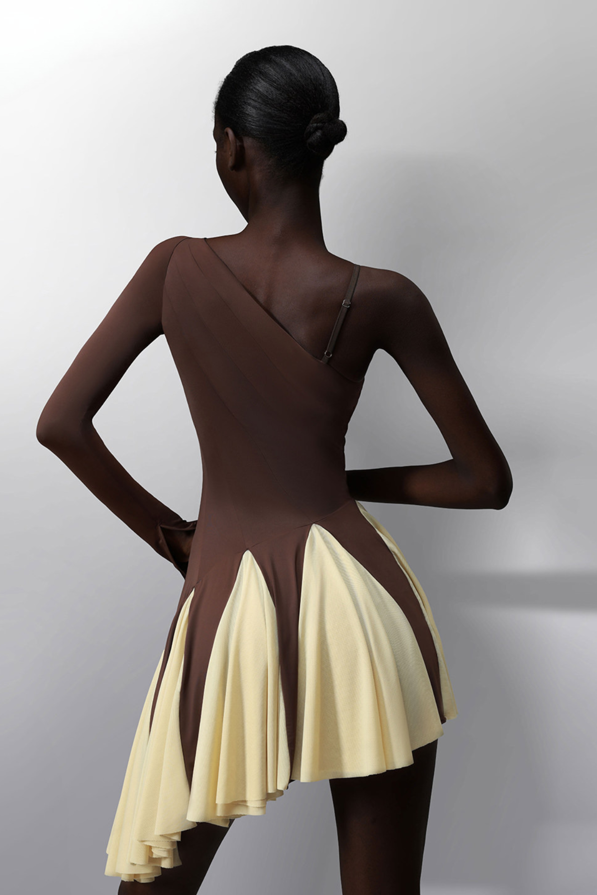 Kolya Asymmetric Ruffle Mini Dress