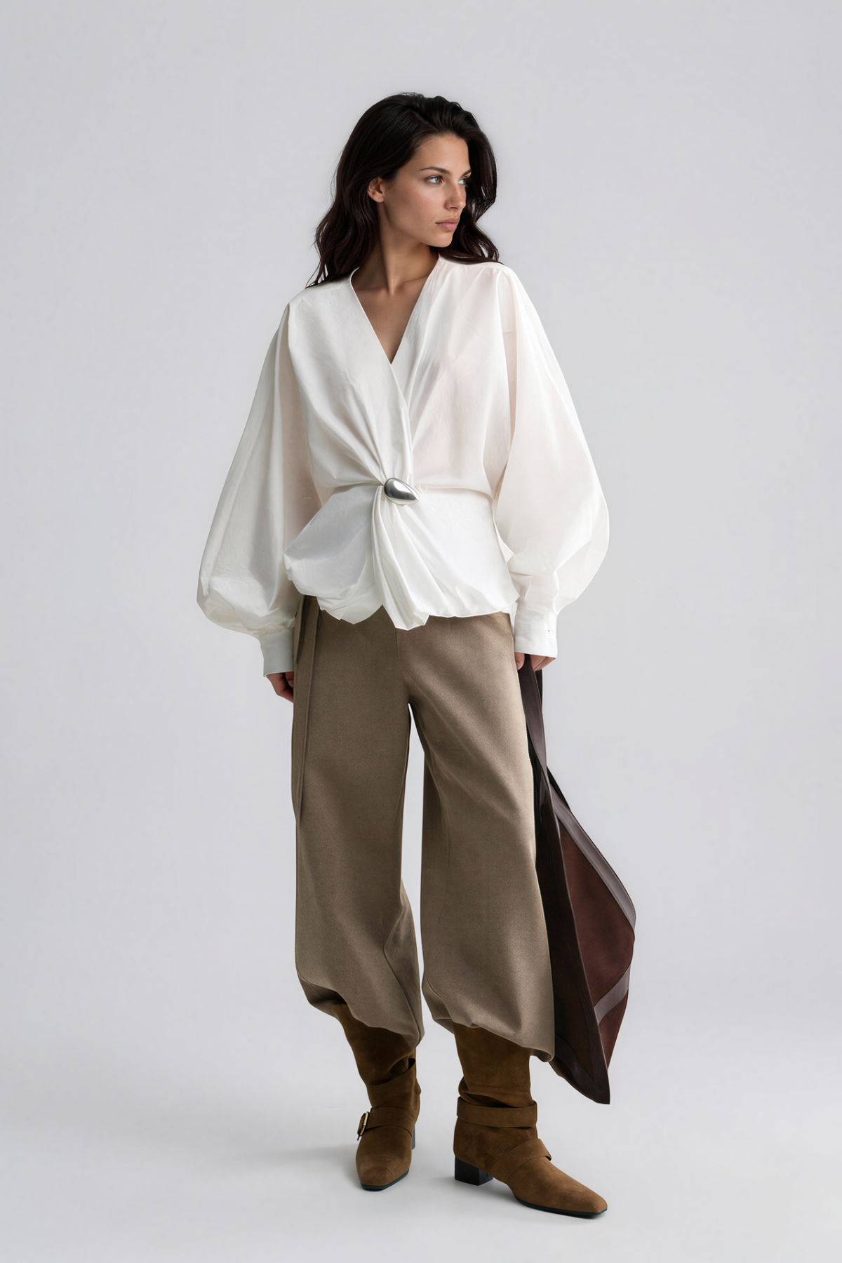 Koori V Neck Draped Top