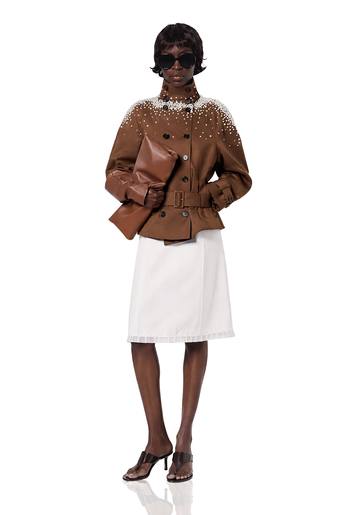 Kori Double Breasted Pearl Embellished Jacket