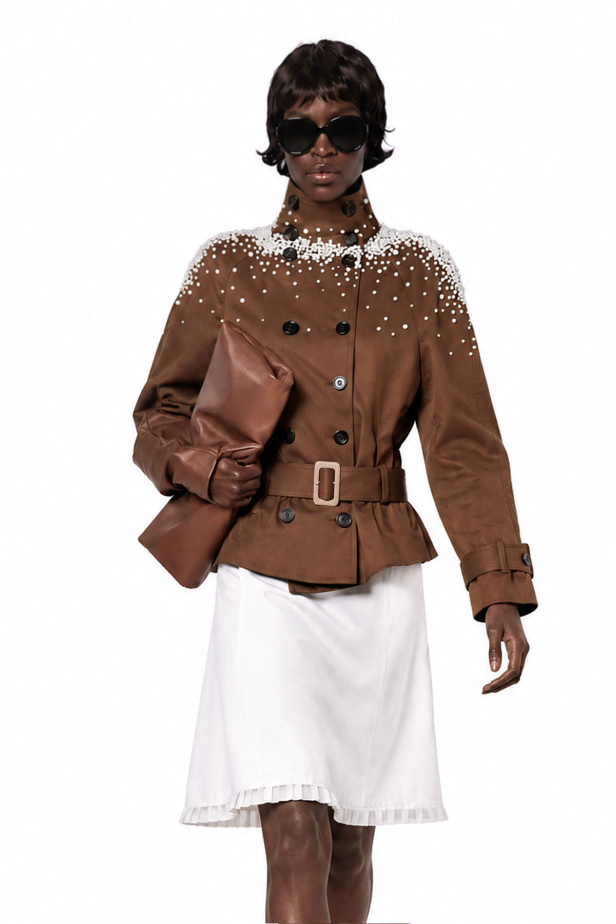 Kori Double Breasted Pearl Embellished Jacket