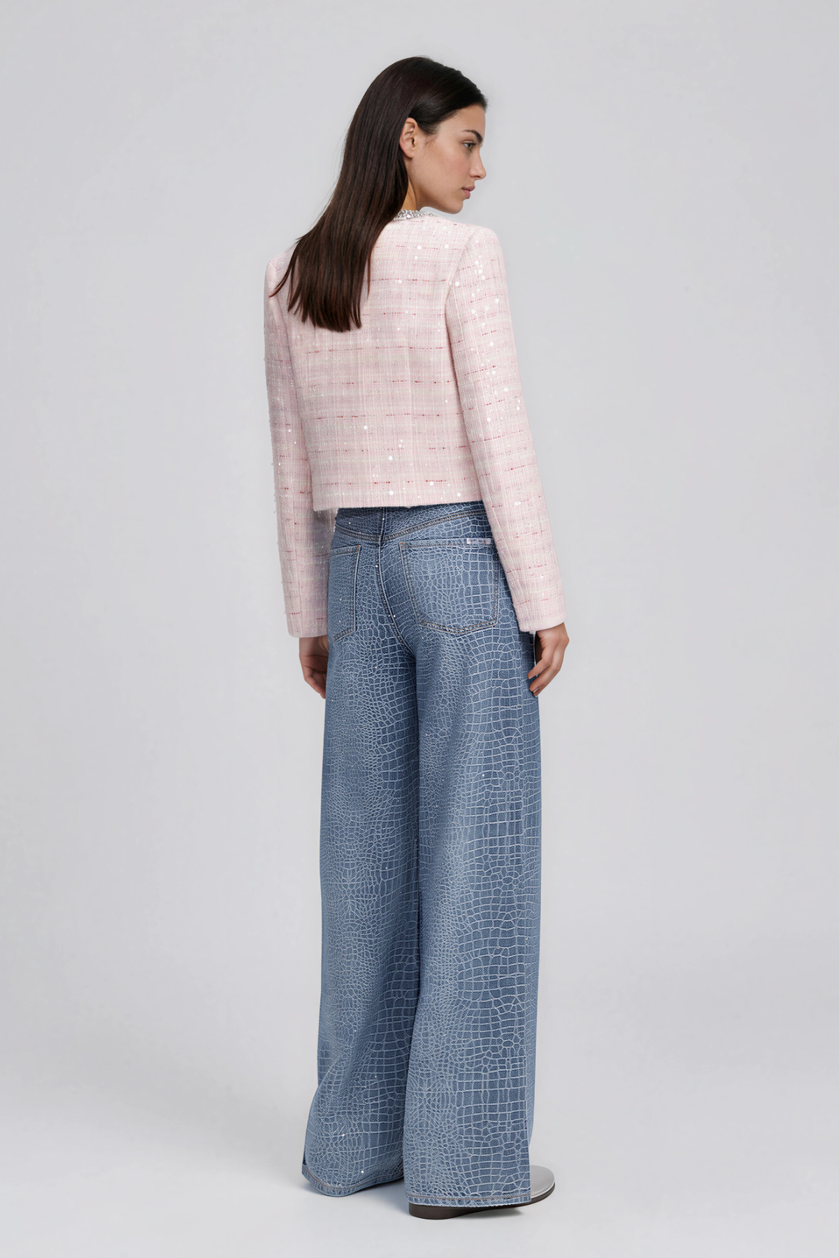 Korina Crocodile Print Jeans