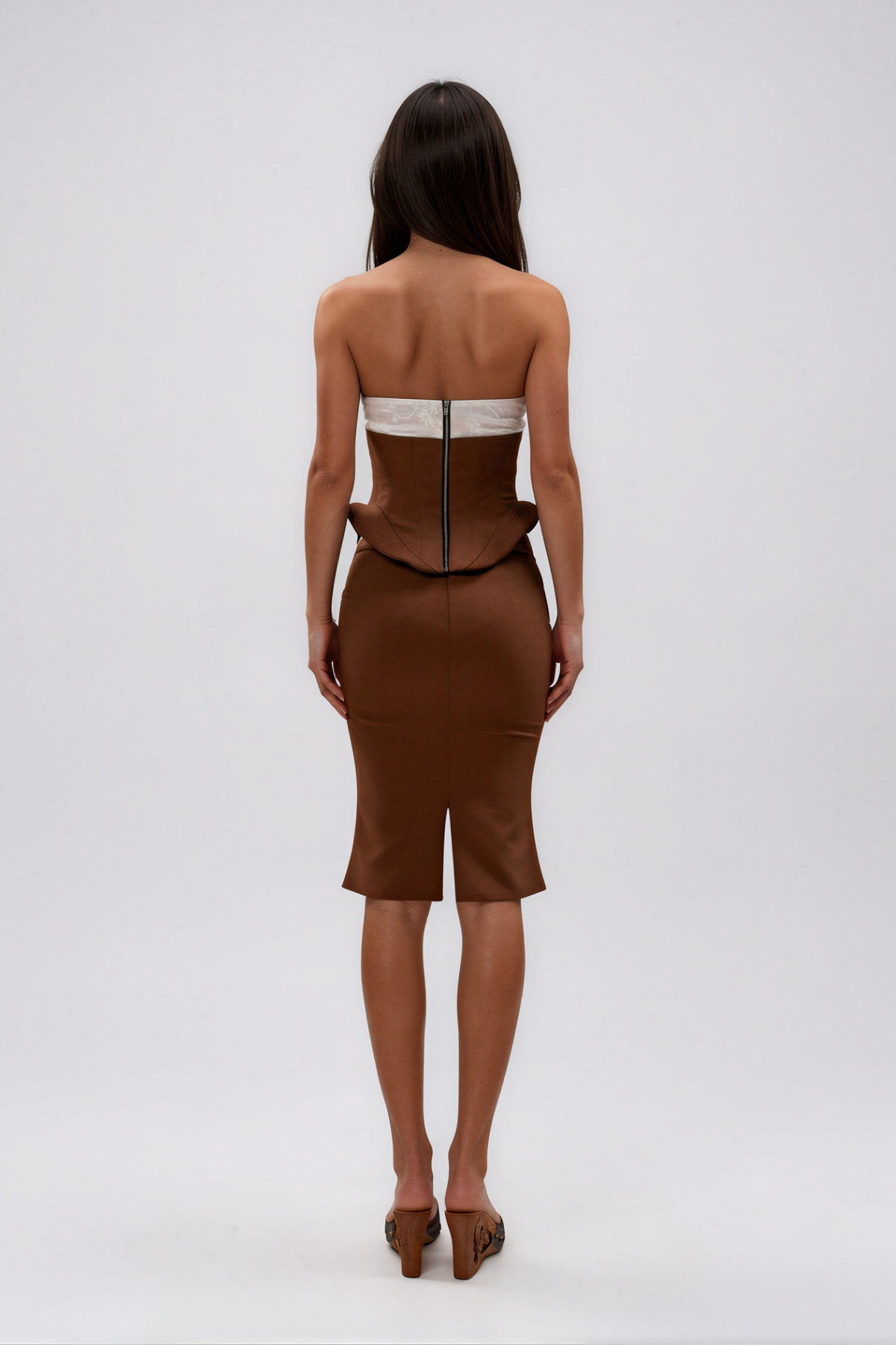 Koto Strapless Colorblock Skirt Set