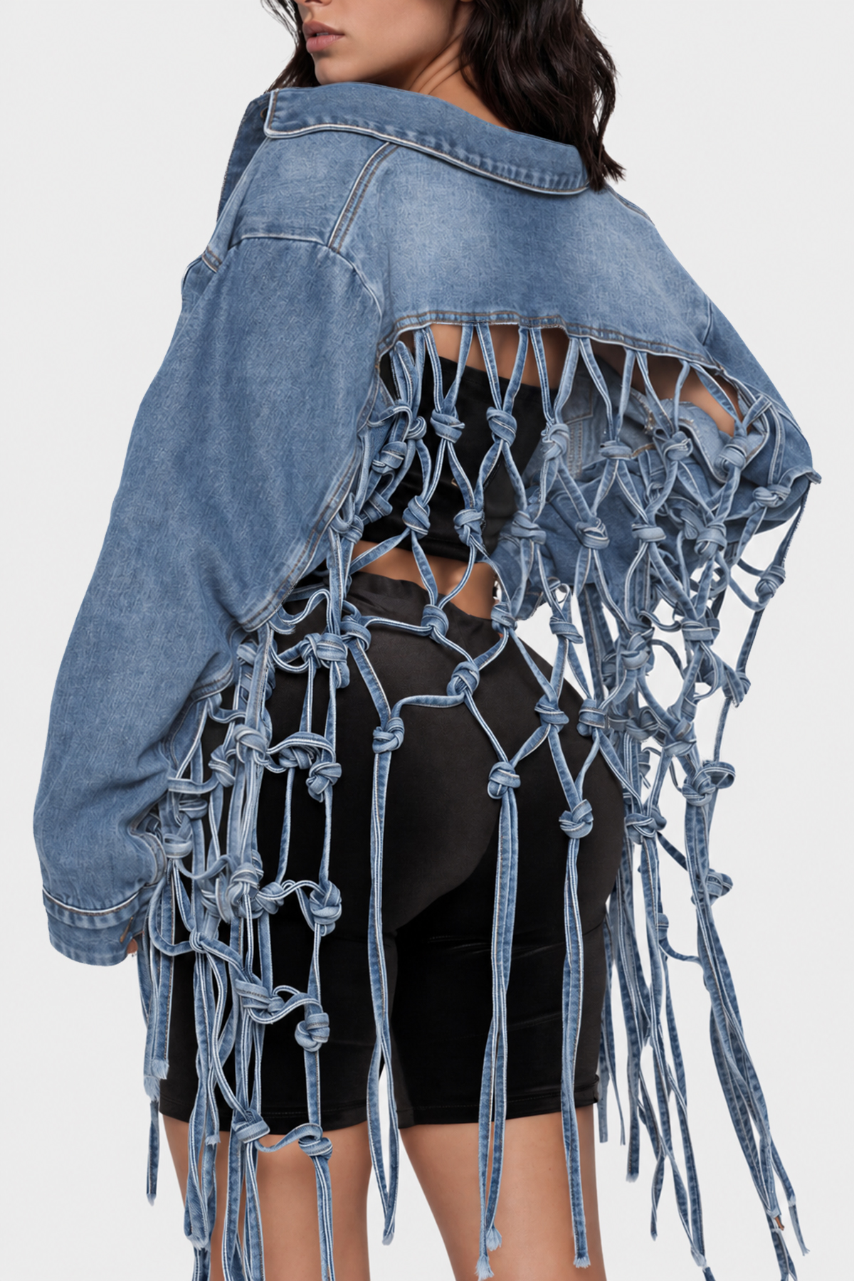 Krisalyn Cutout Denim Jacket