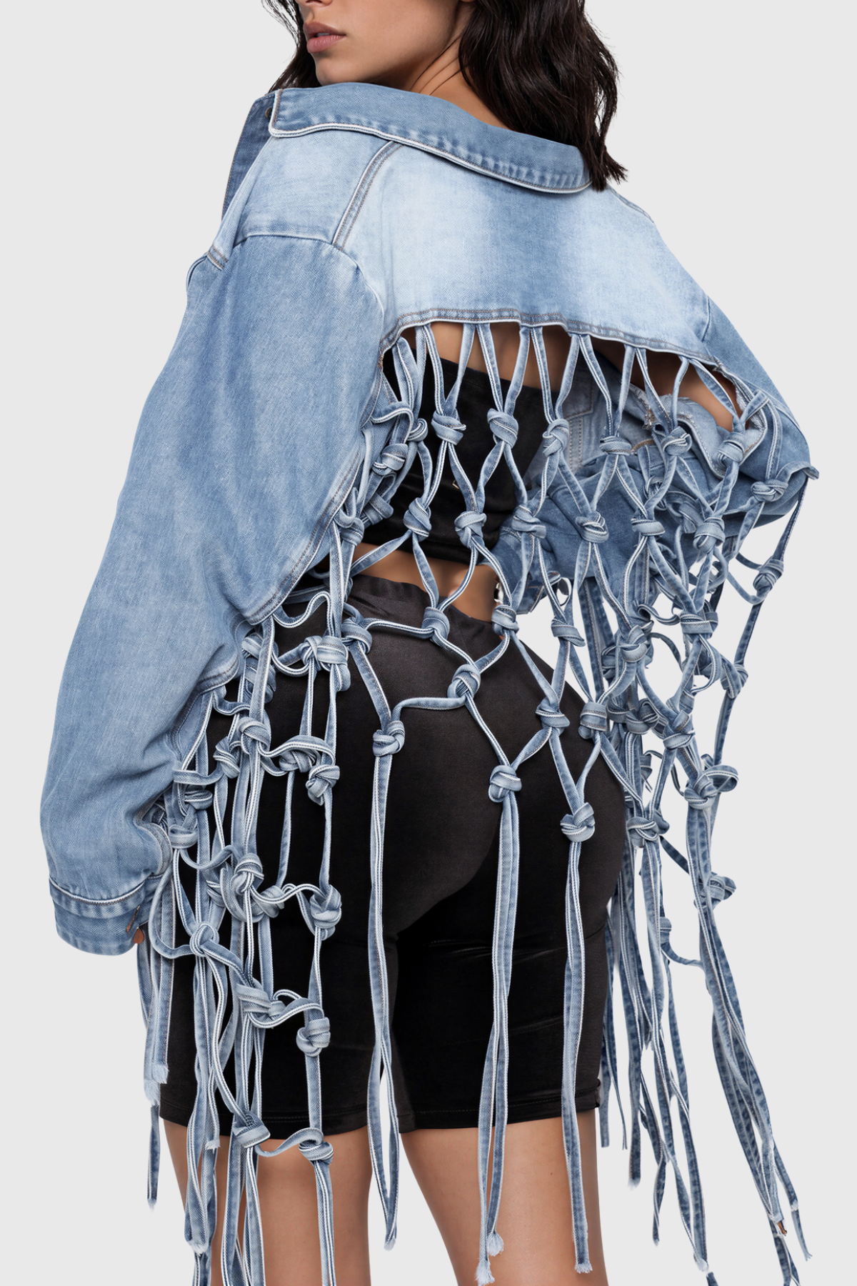 Krisalyn Cutout Denim Jacket