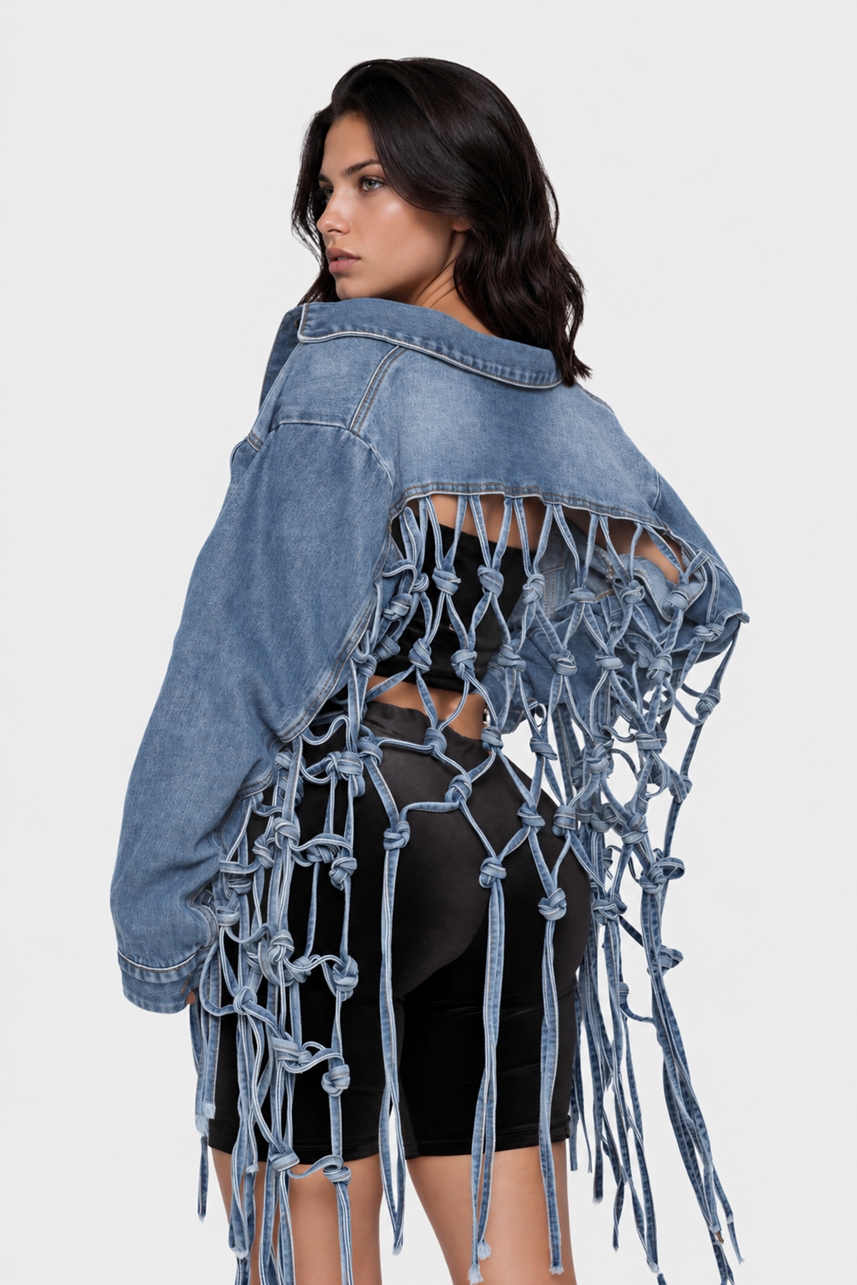 Krisalyn Cutout Denim Jacket