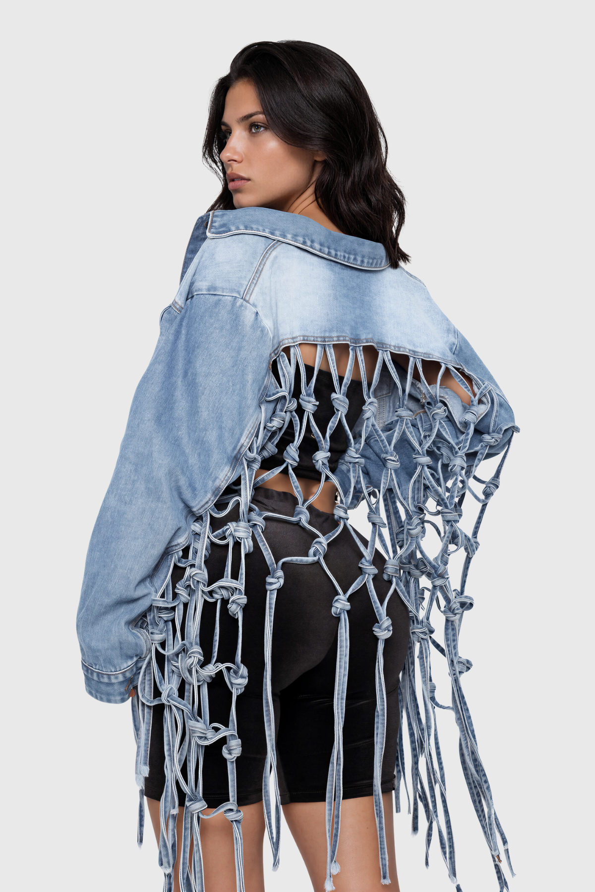 Krisalyn Cutout Denim Jacket