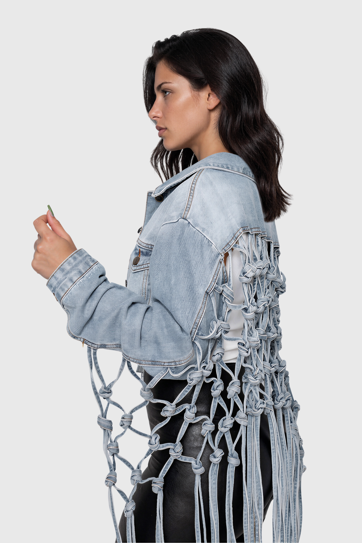 Krisalyn Cutout Denim Jacket