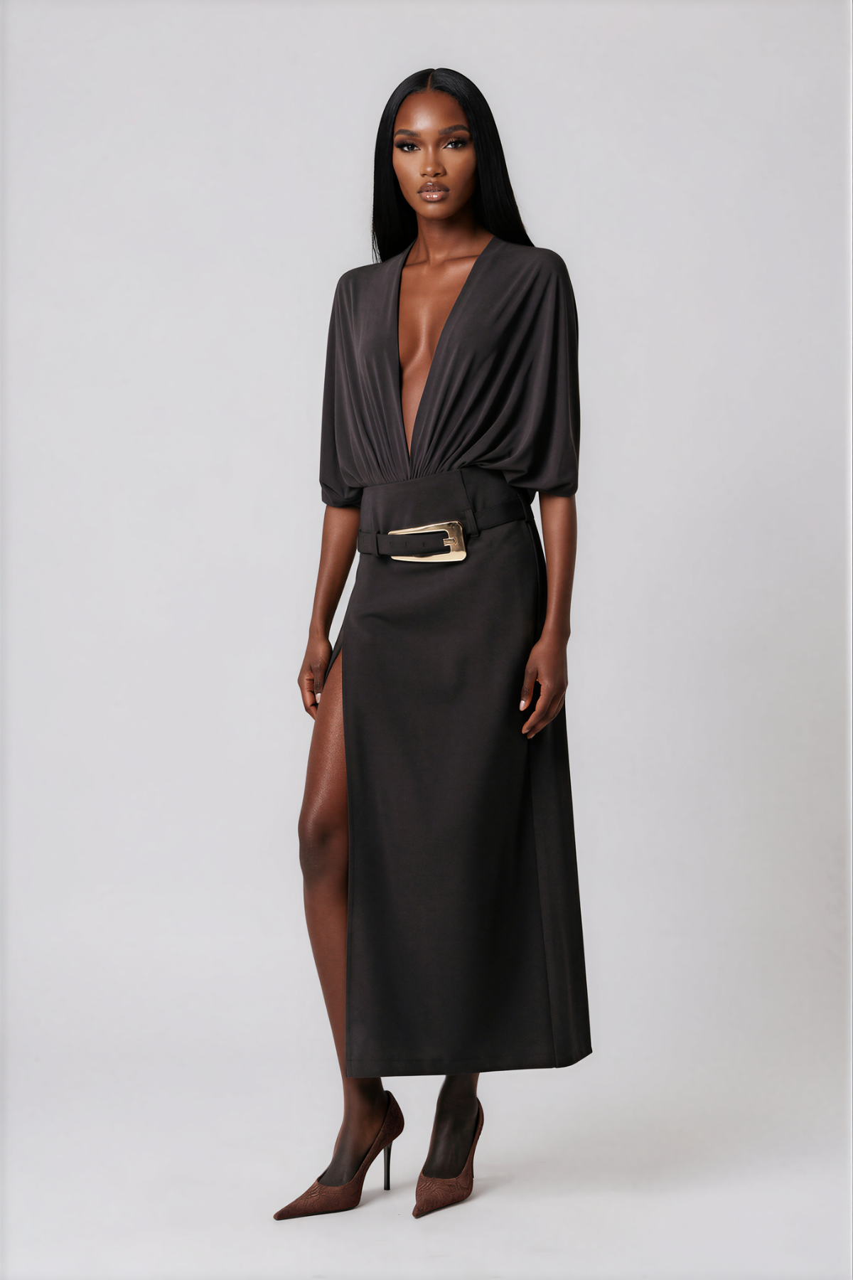 Krish Belt Maxi Skirt