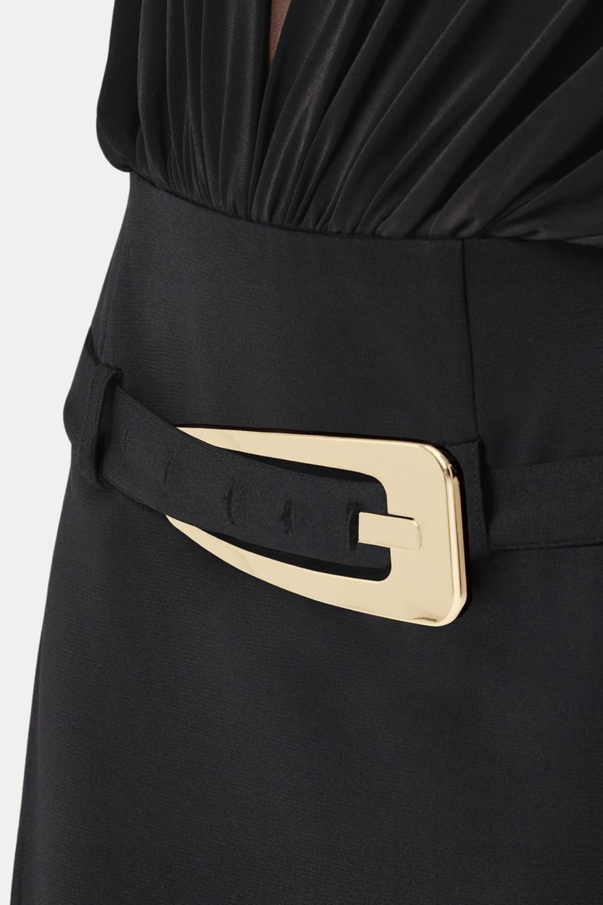 Krish Plunge Draped Skirt Set