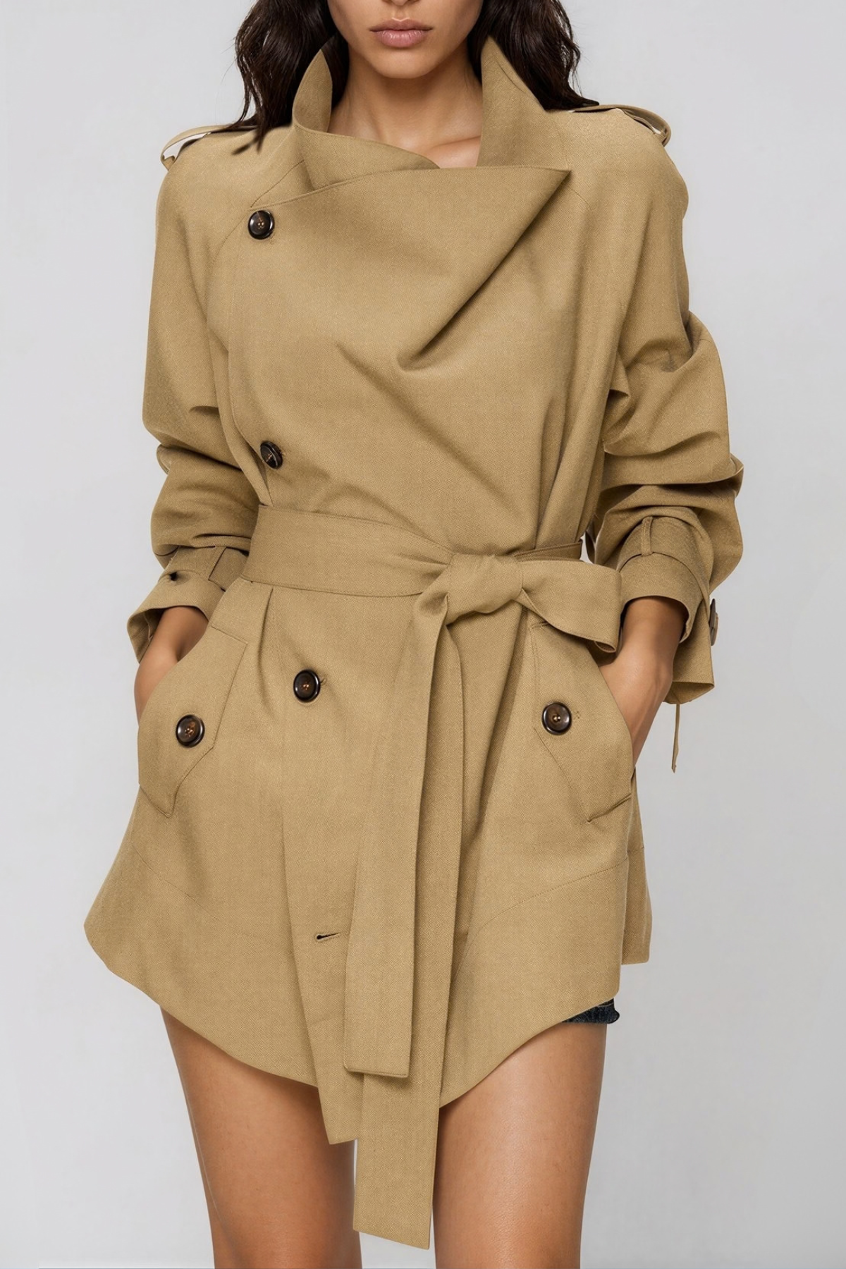 Krishna Asymmetric Double Breasted Jacket