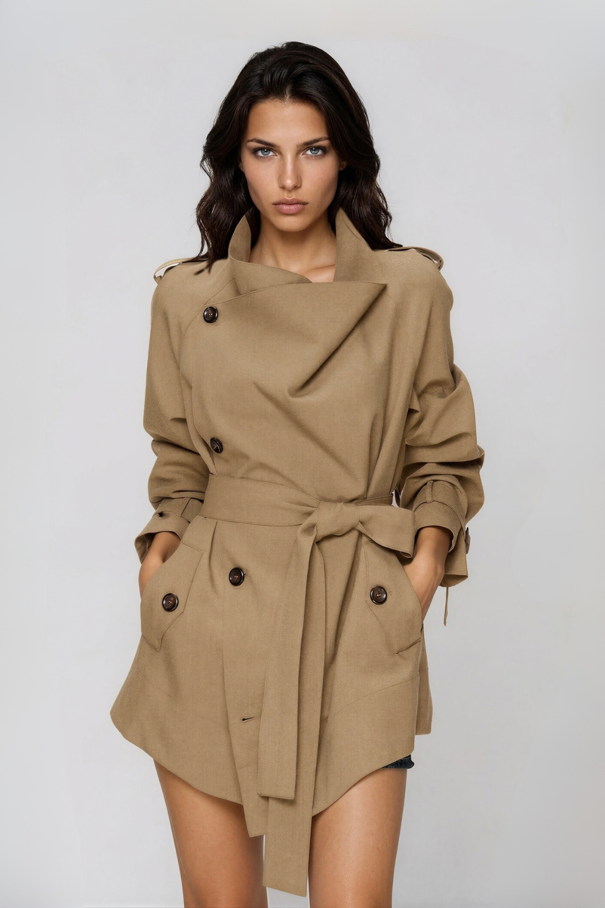 Krishna Asymmetric Double Breasted Jacket