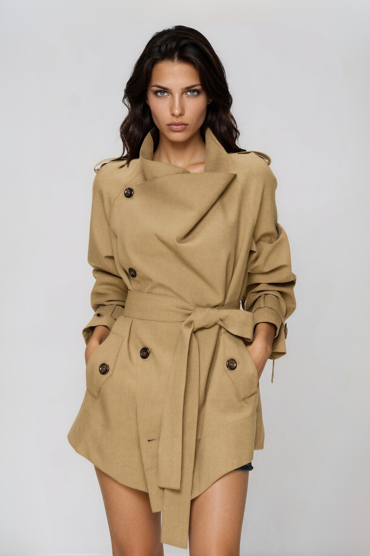 Krishna Asymmetric Double Breasted Jacket