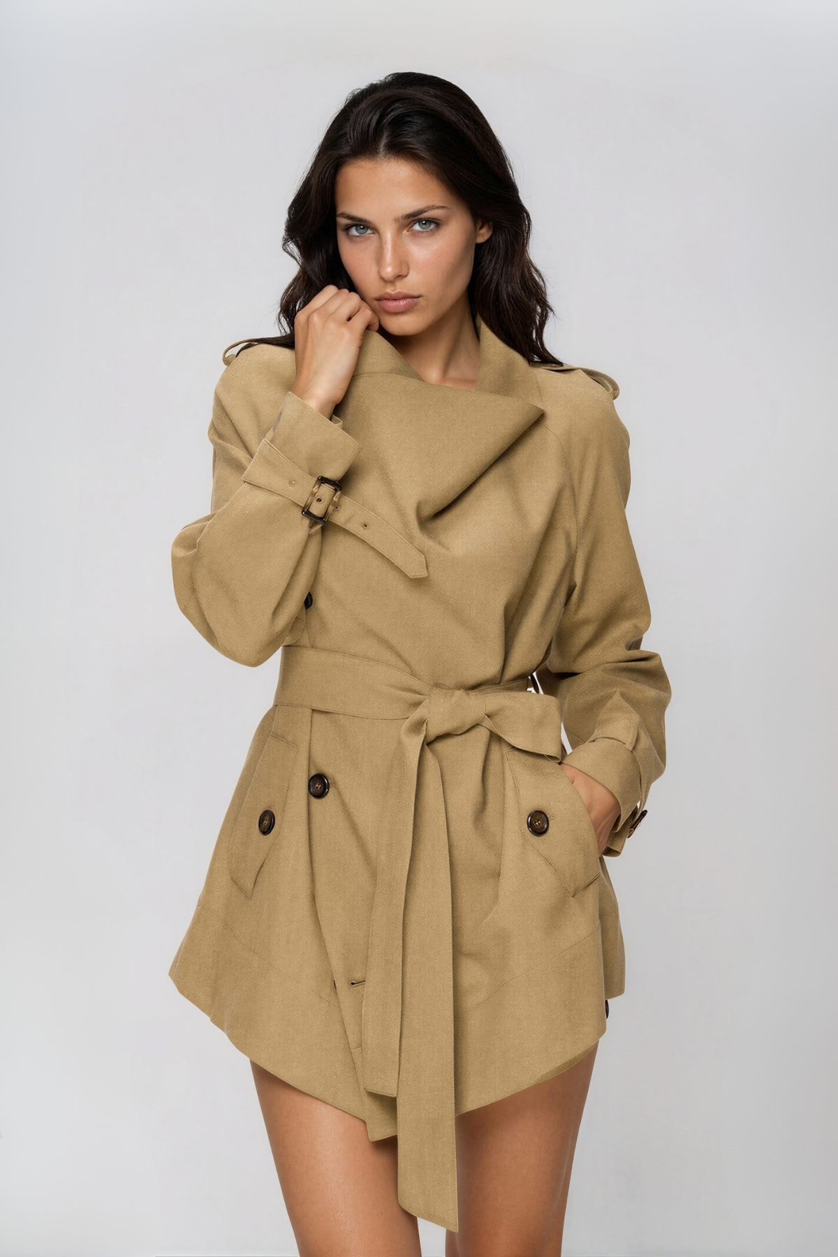 Krishna Asymmetric Double Breasted Jacket