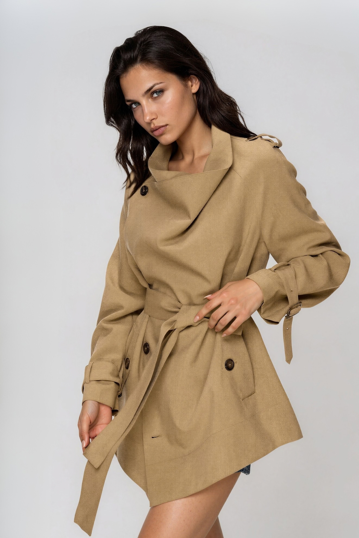 Krishna Asymmetric Double Breasted Jacket
