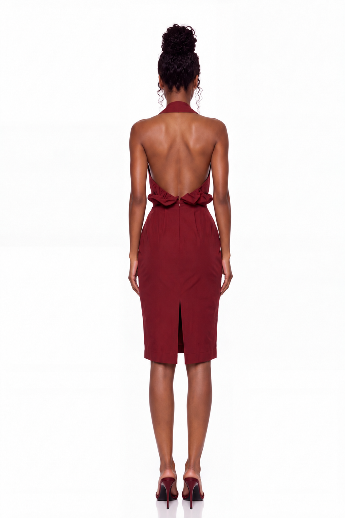 Krissa Flower Ruch Midi Skirt