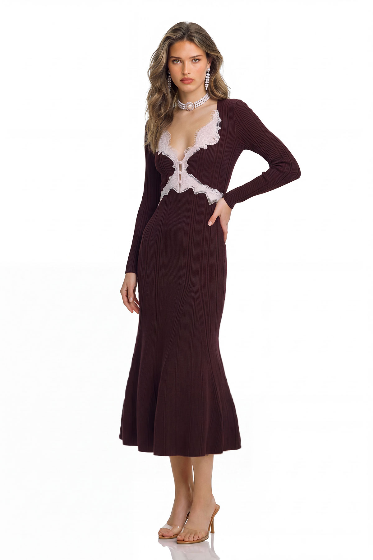 Kristjan Lace Knit Maxi Dress