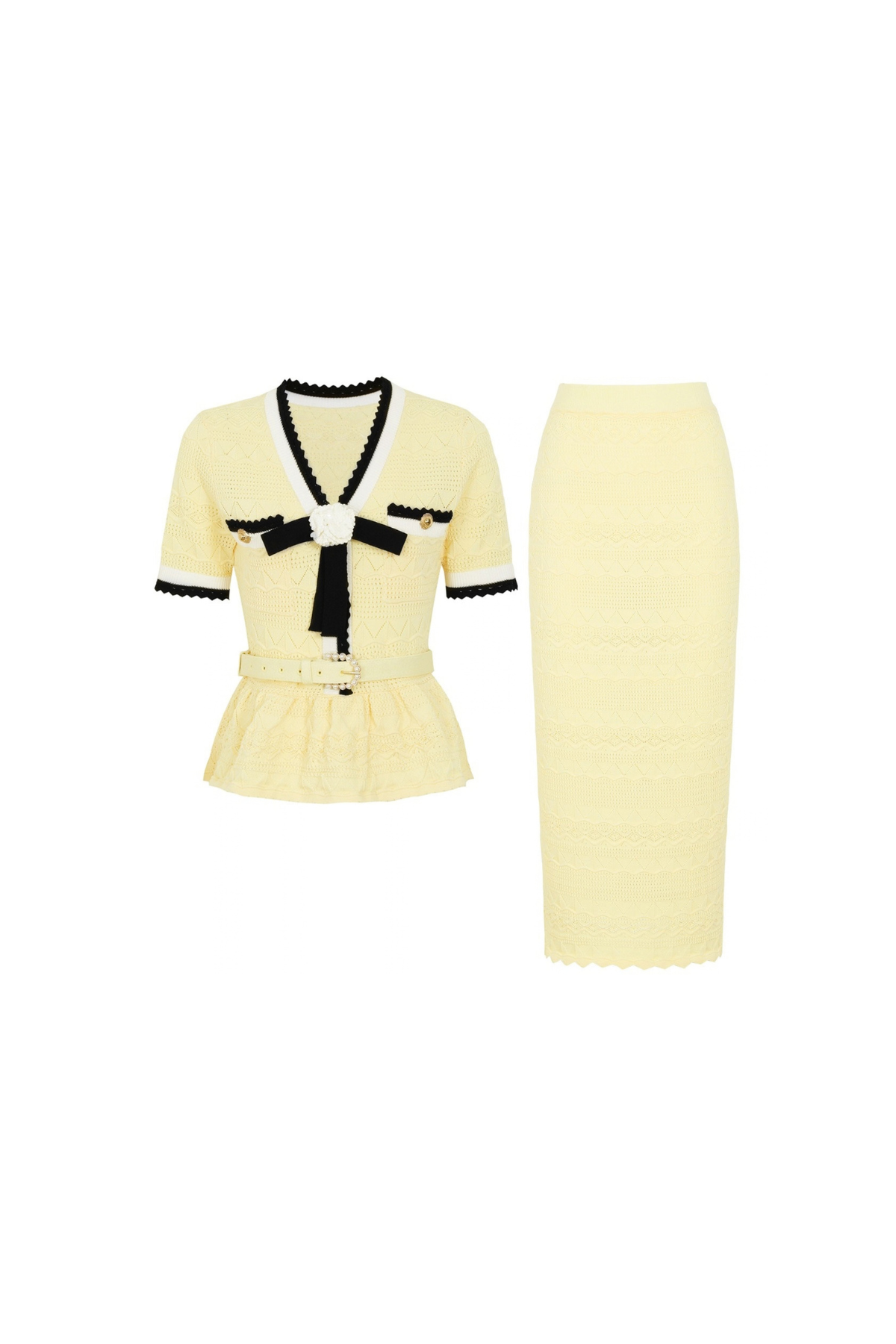 Kristoff Knit Flower Skirt Set