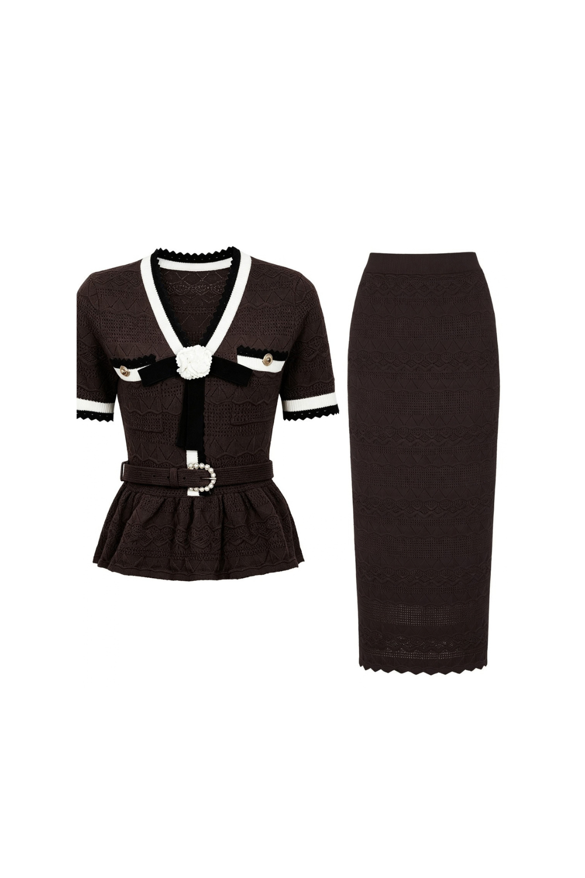 Kristoff Knit Flower Skirt Set