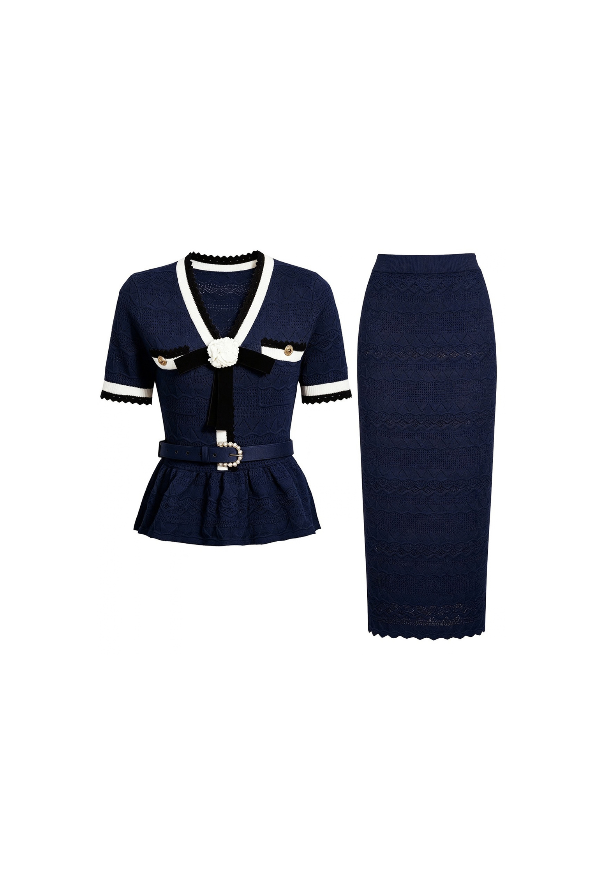 Kristoff Knit Flower Skirt Set