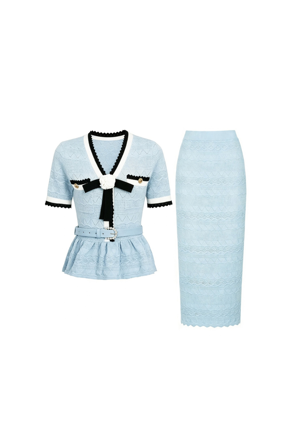 Kristoff Knit Flower Skirt Set