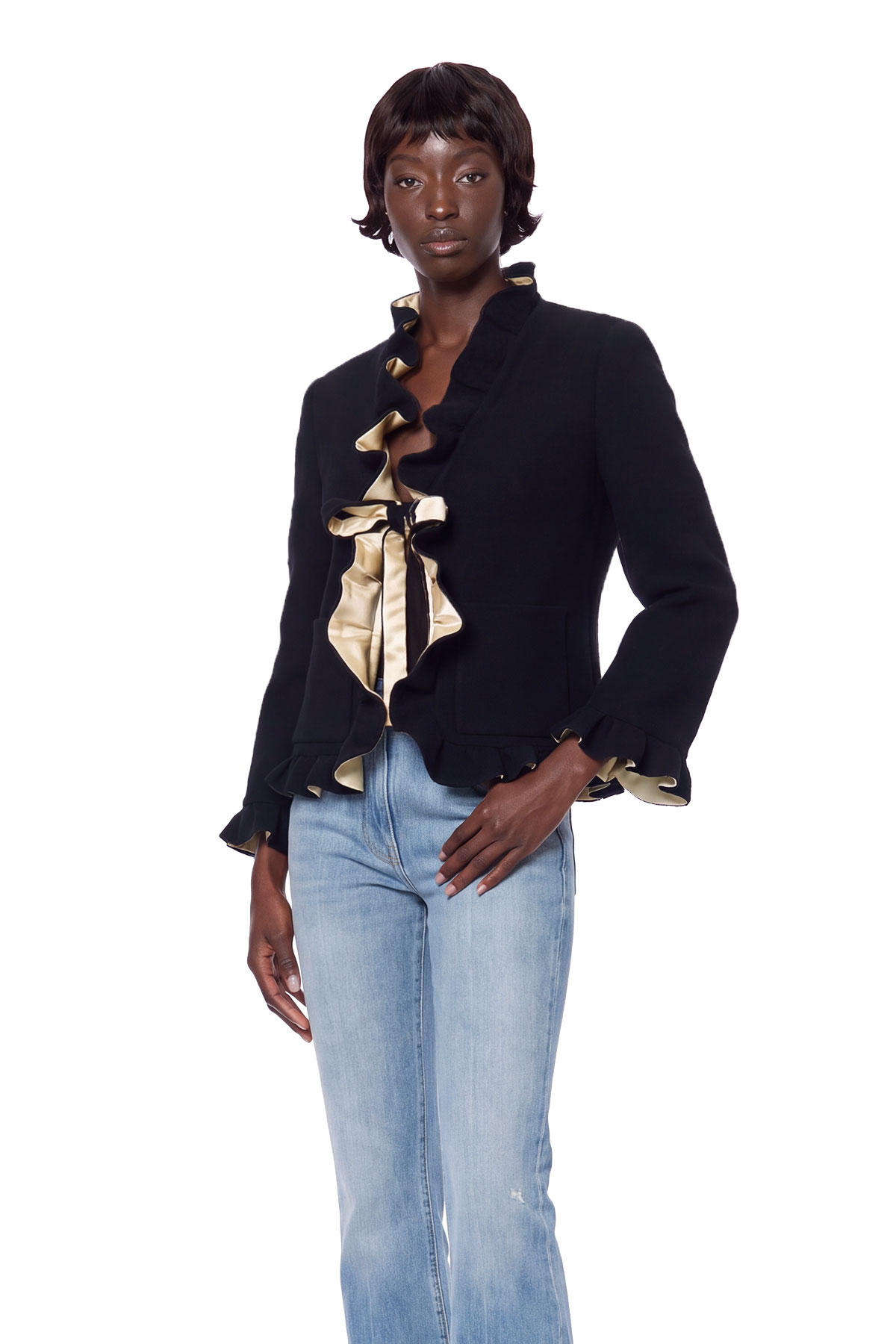 Kristy Ruffle Tie Up Top