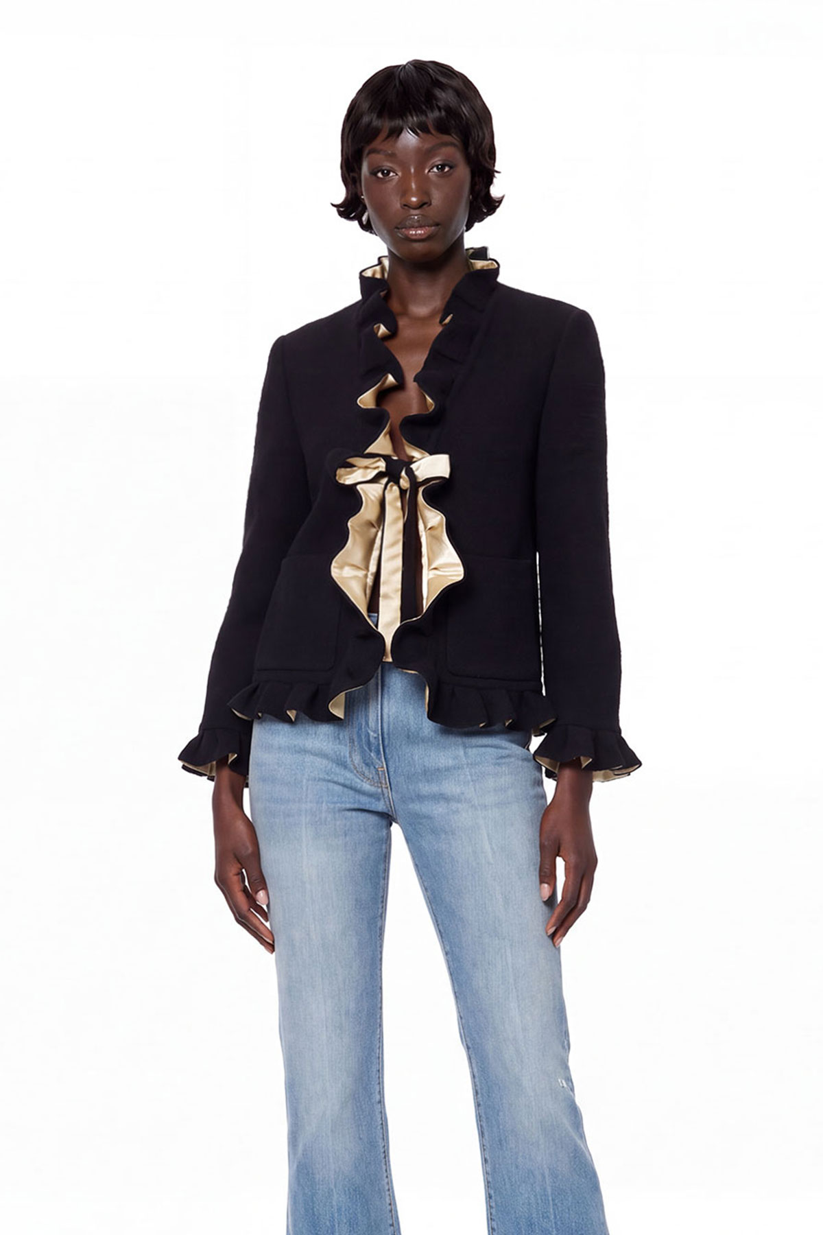 Kristy Ruffle Tie Up Top