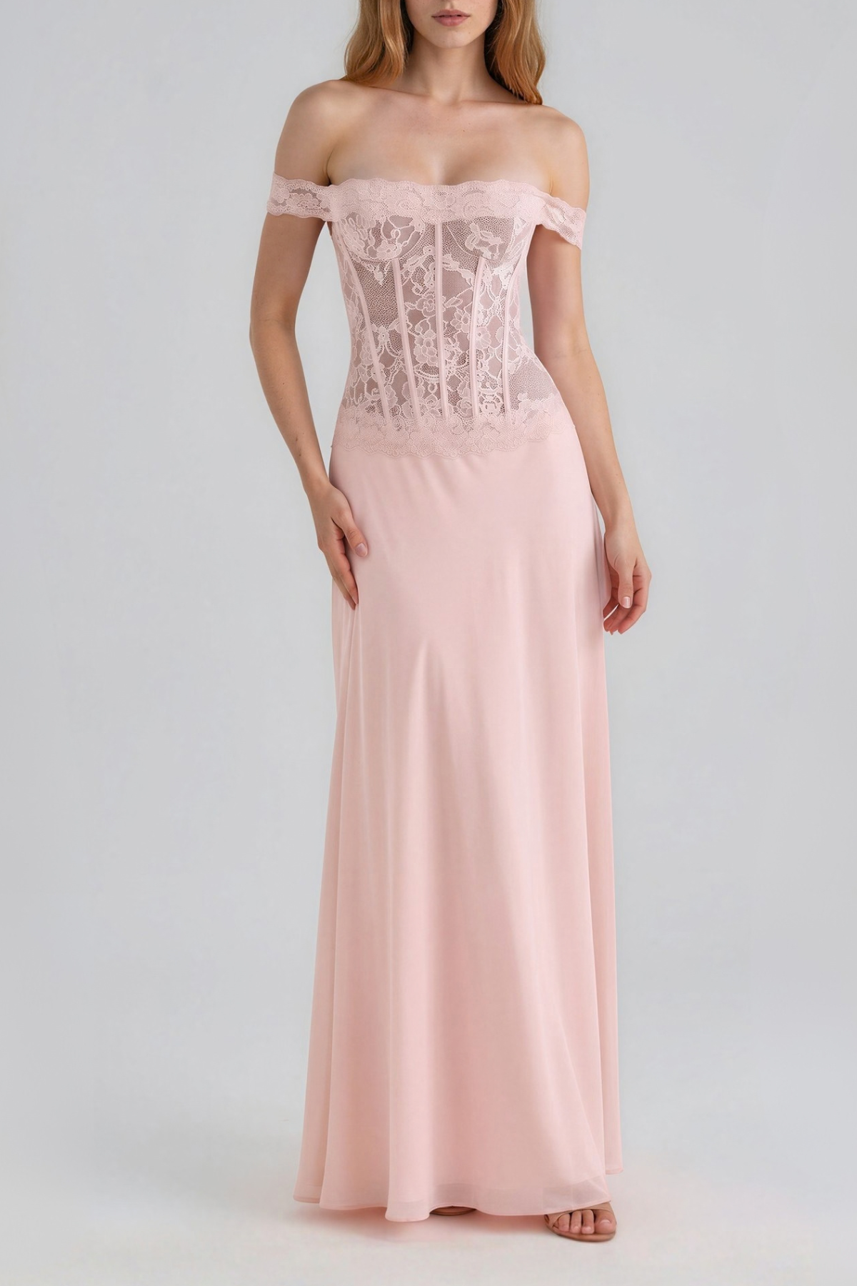 Kumara Off Shoulder Corset Maxi Dress