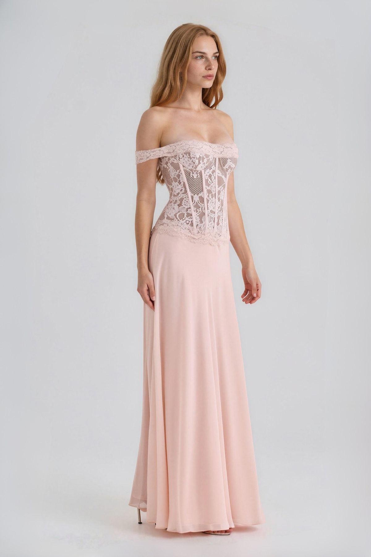 Kumara Off Shoulder Corset Maxi Dress
