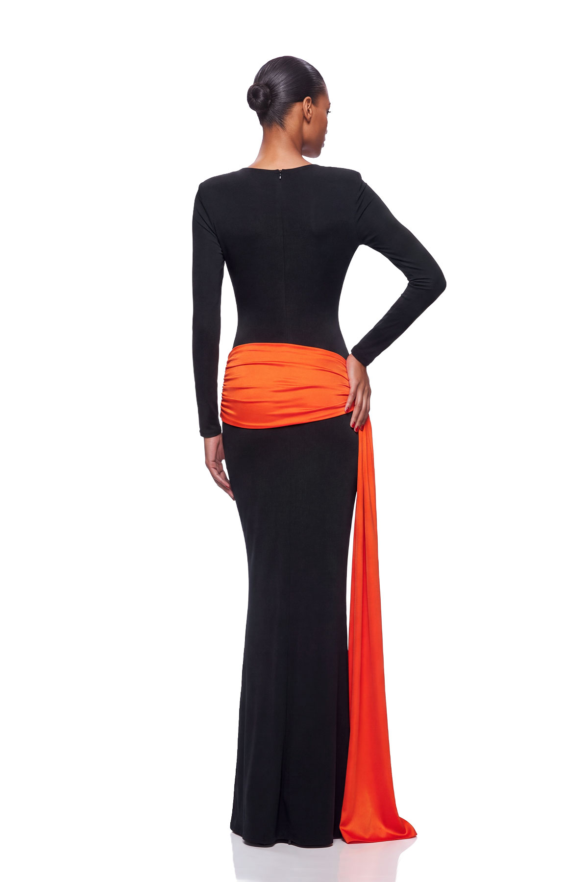 Kumiko Cutout Ruch Fringe Maxi Dress