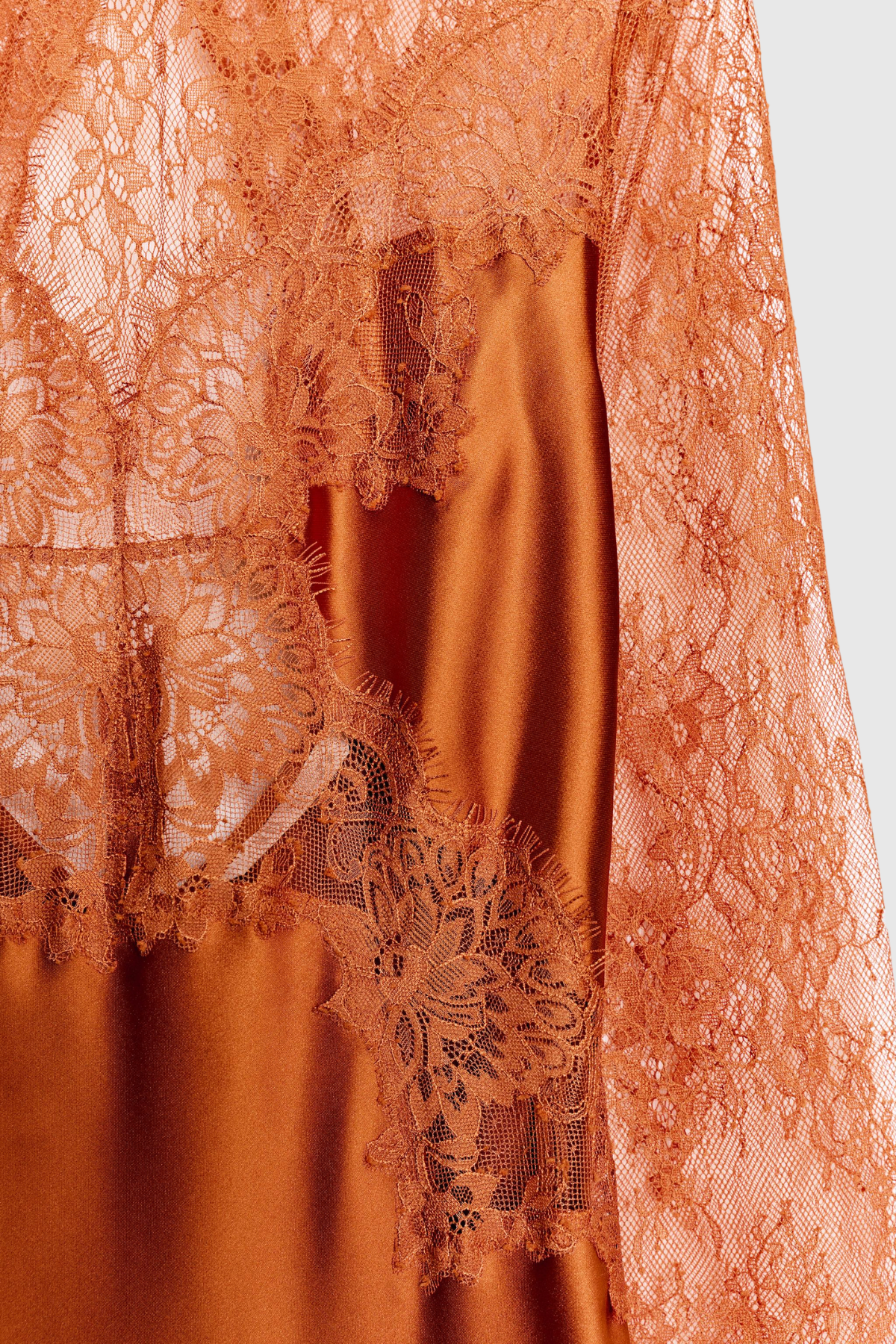 Kwasi Long Sleeve Lace Satin Maxi Dress