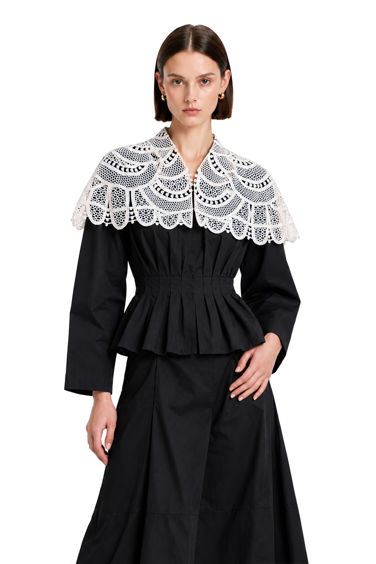 Kylan Shawl Lace Ruch Top