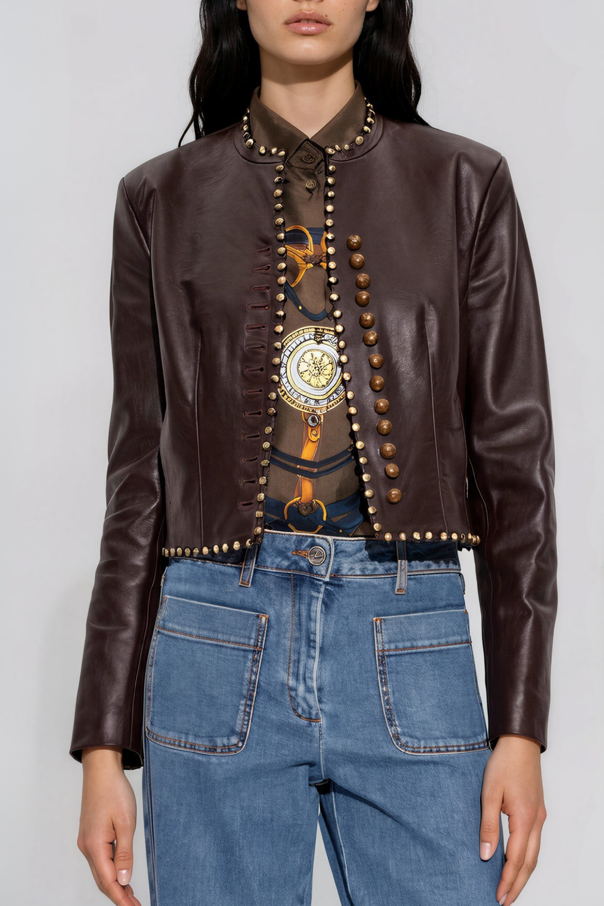 Kylee Studded Leather Jacket