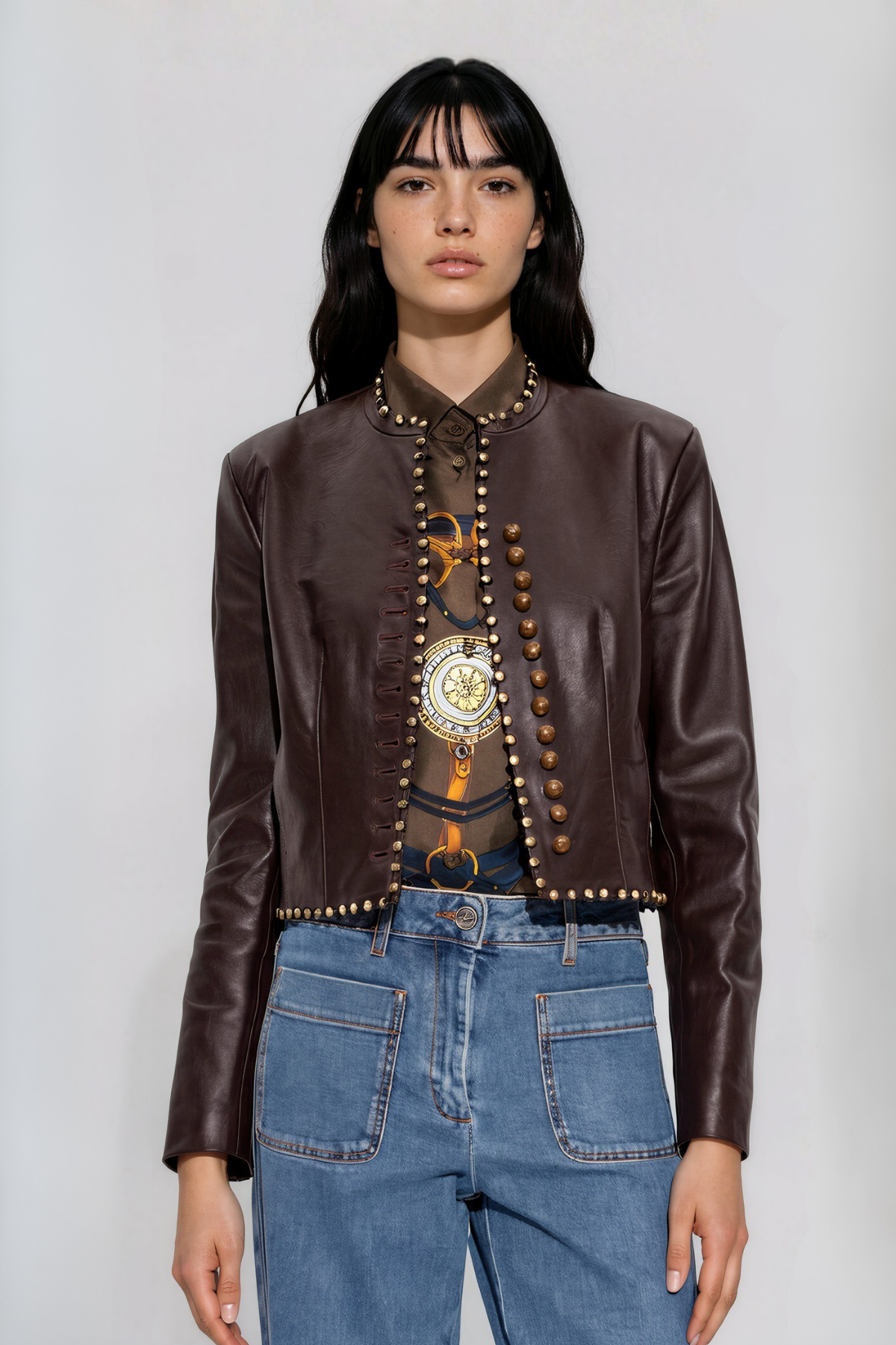 Kylee Studded Leather Jacket
