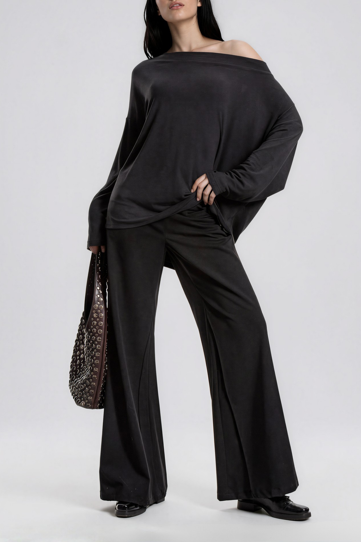 Kylian One Shoulder Lace Draped Top