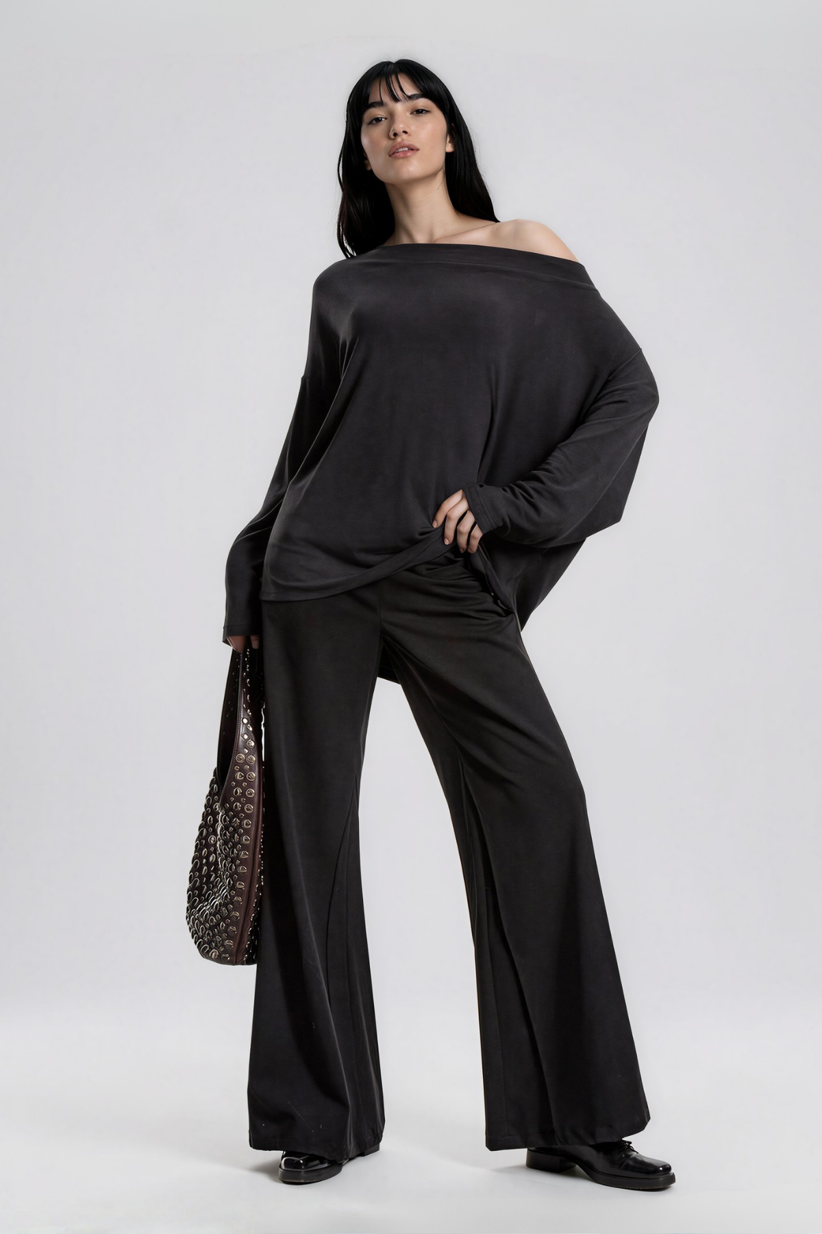 Kylian One Shoulder Lace Draped Top