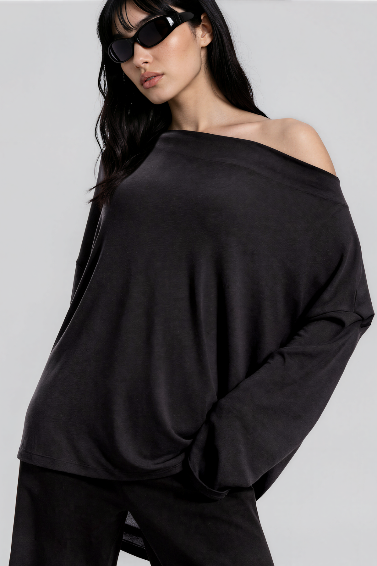 Kylian One Shoulder Lace Draped Top