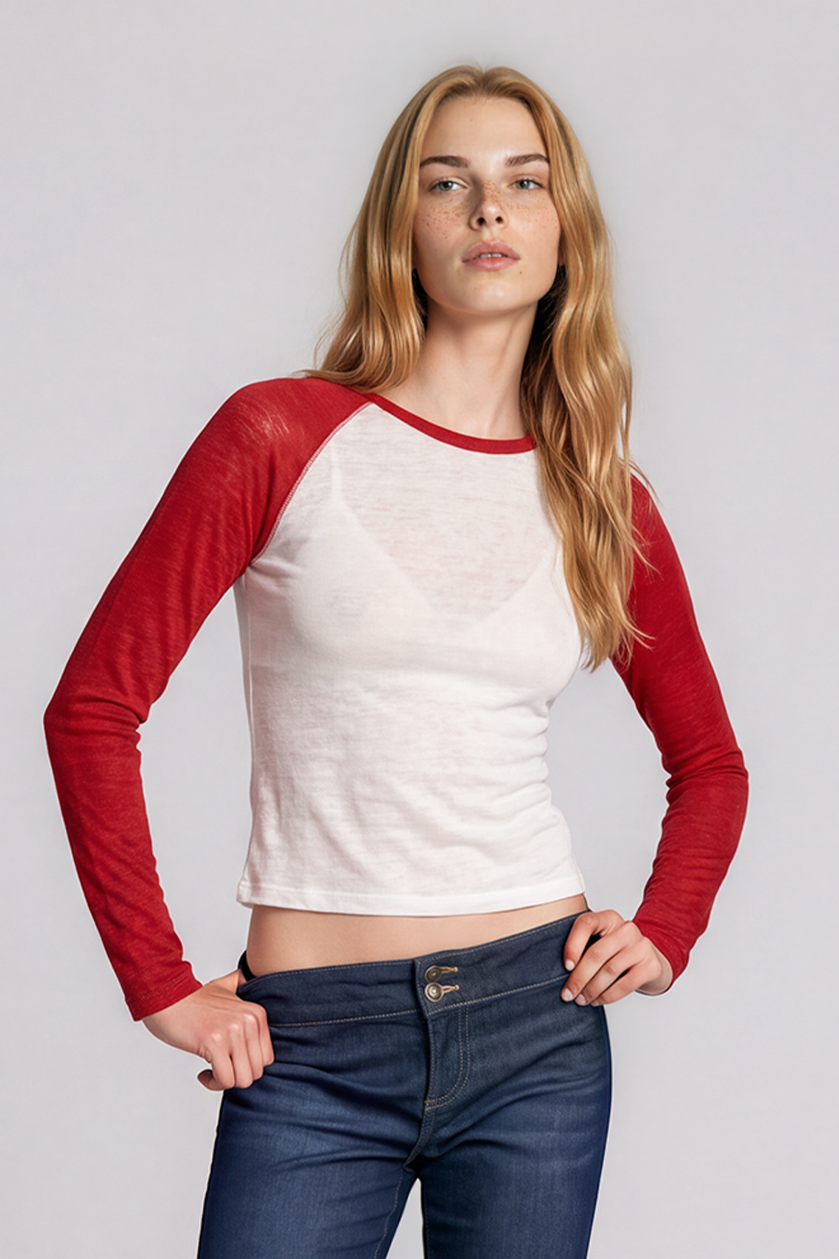 Kylie Long Sleeve Colorblock Top